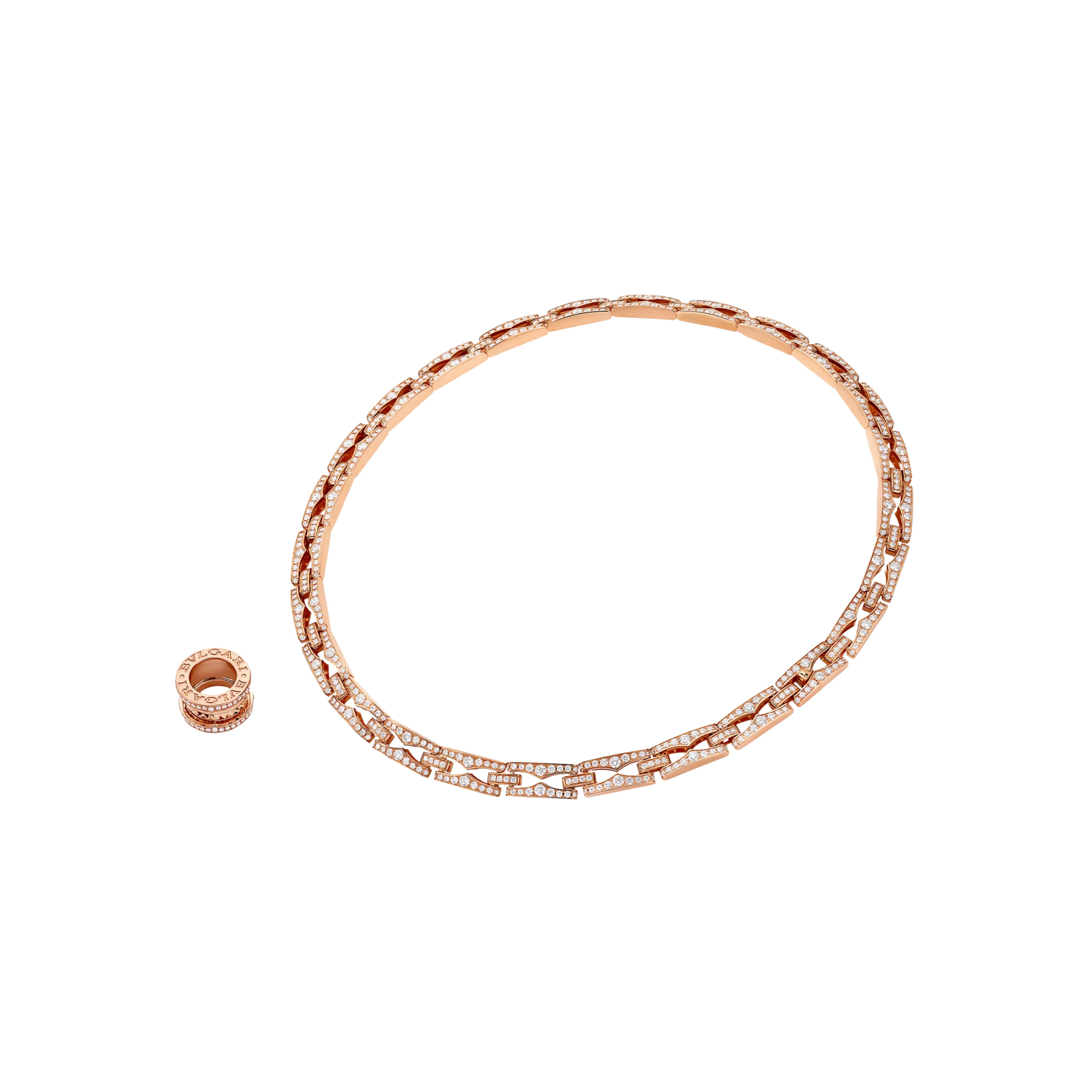Bulgari | COLLANA B.ZERO1 IN ORO ROSA E DIAMANTI - 360212 - 360212 (2)