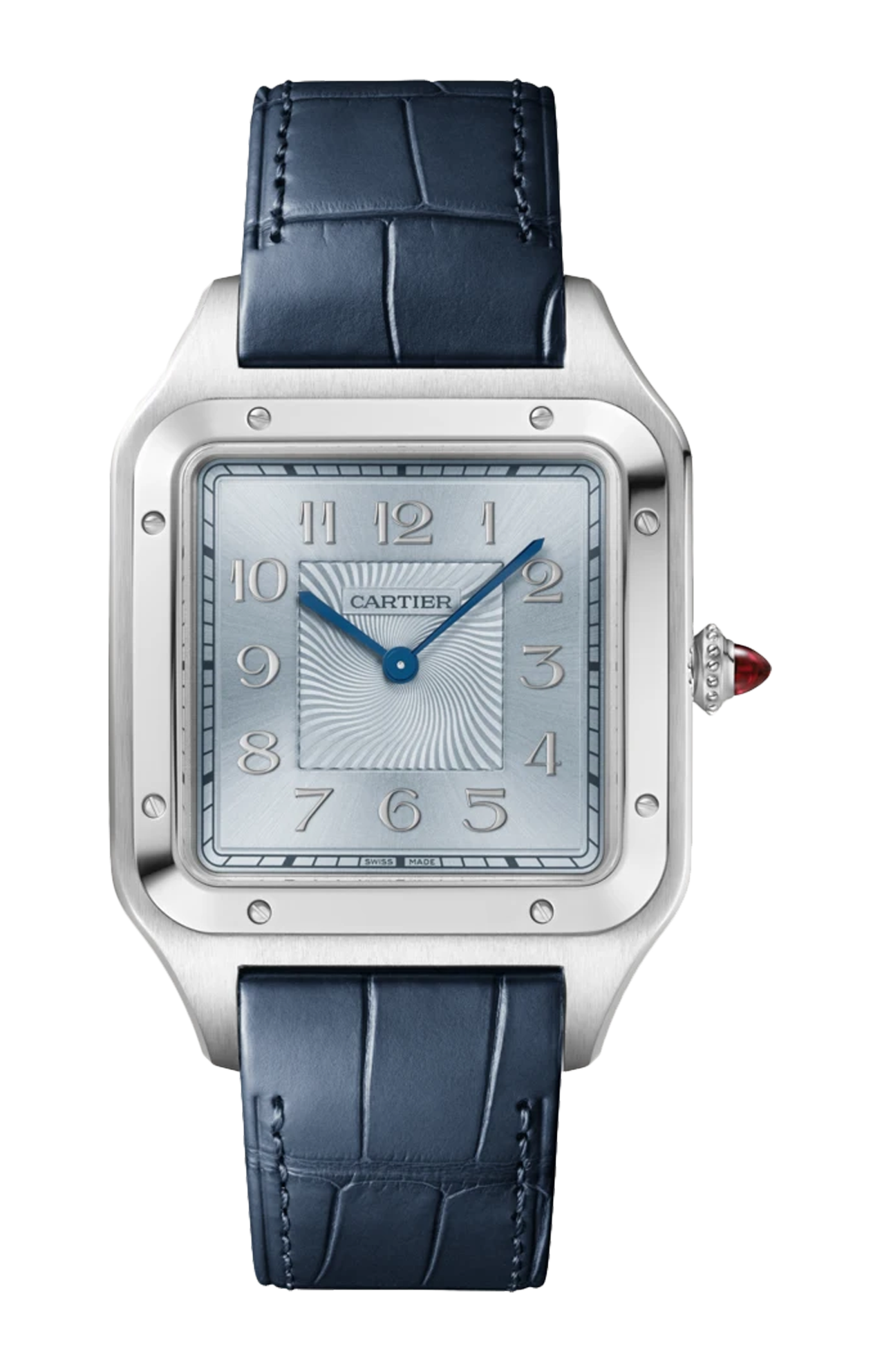 Cartier | PREZIOSO COFANETTO SANTOS-DUMONT, MODELLO EXTRA-LARGE, PLATINO, MANUALE - LIMITED EDITION - WGSA0050 (1)