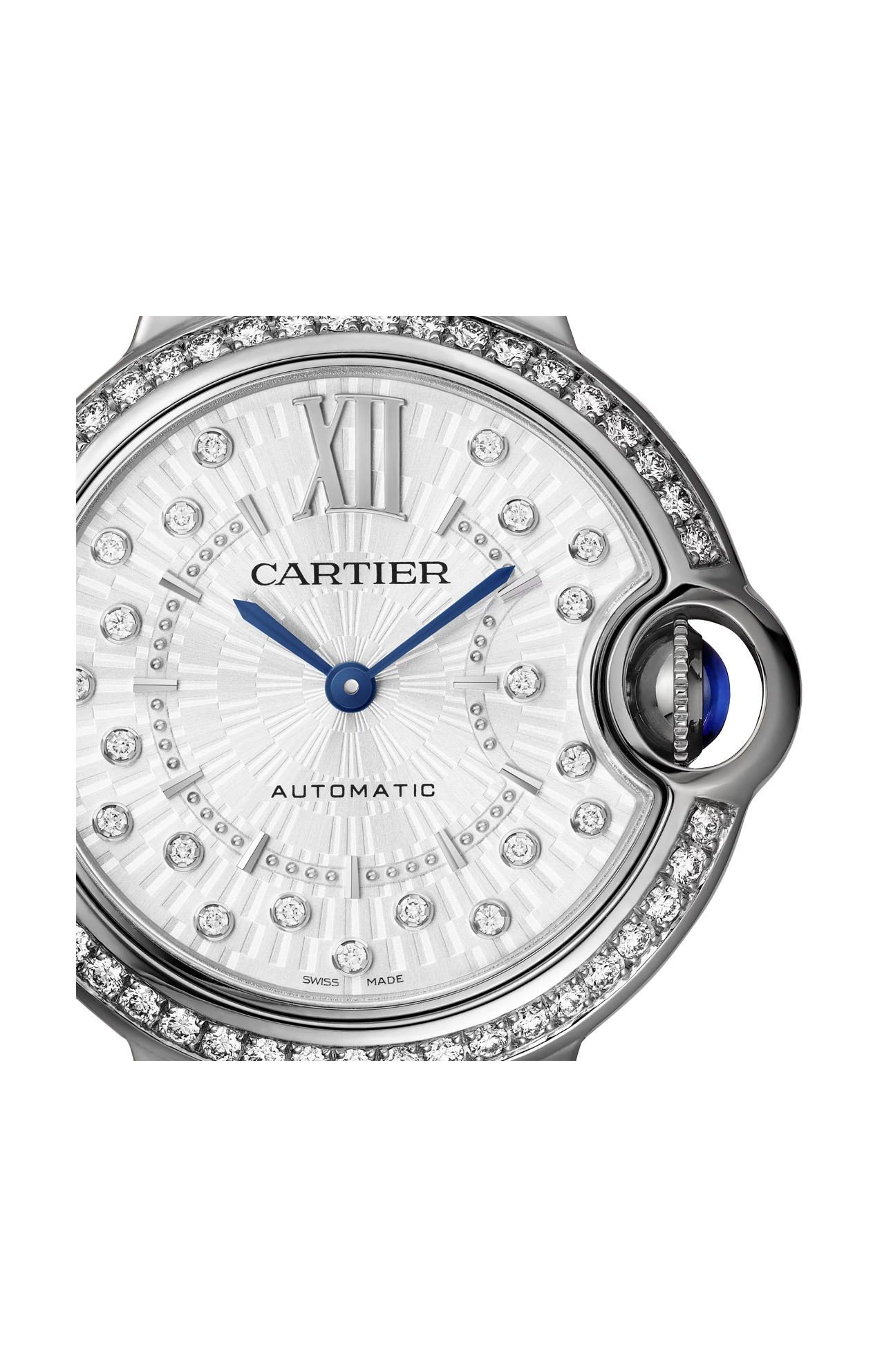 Cartier | BALLON BLEU DE CARTIER 33 MM, AUTOMATICO, ACCIAIO, DIAMANTI - W4BB0035 (2)