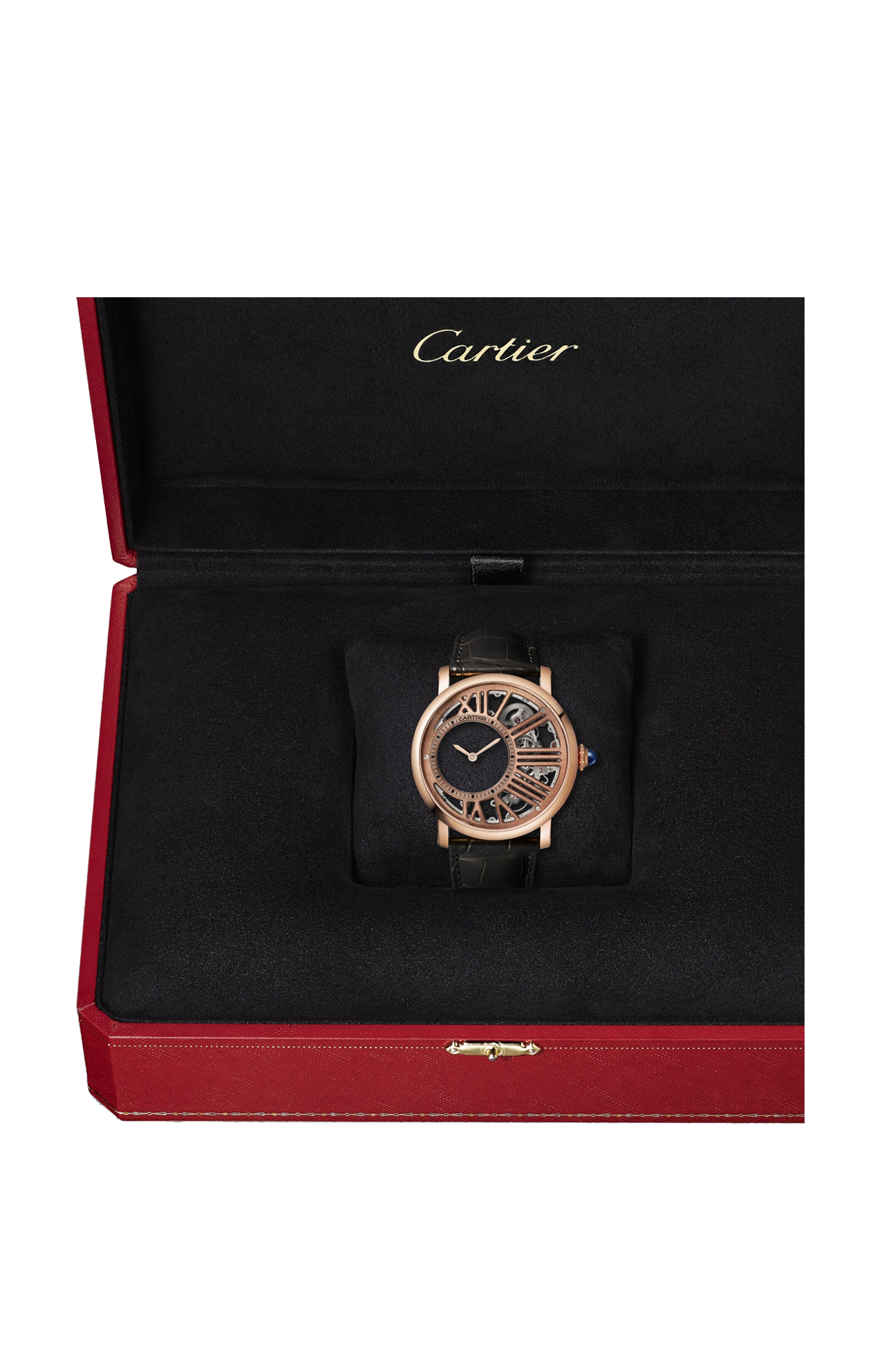 Cartier | ROTONDE DE CARTIER SCHELETRATO CON VISUALIZZAZIONE MISTERIOSA, 42 MM, ORO ROSA, MANUALE - WHRO0060 (2)