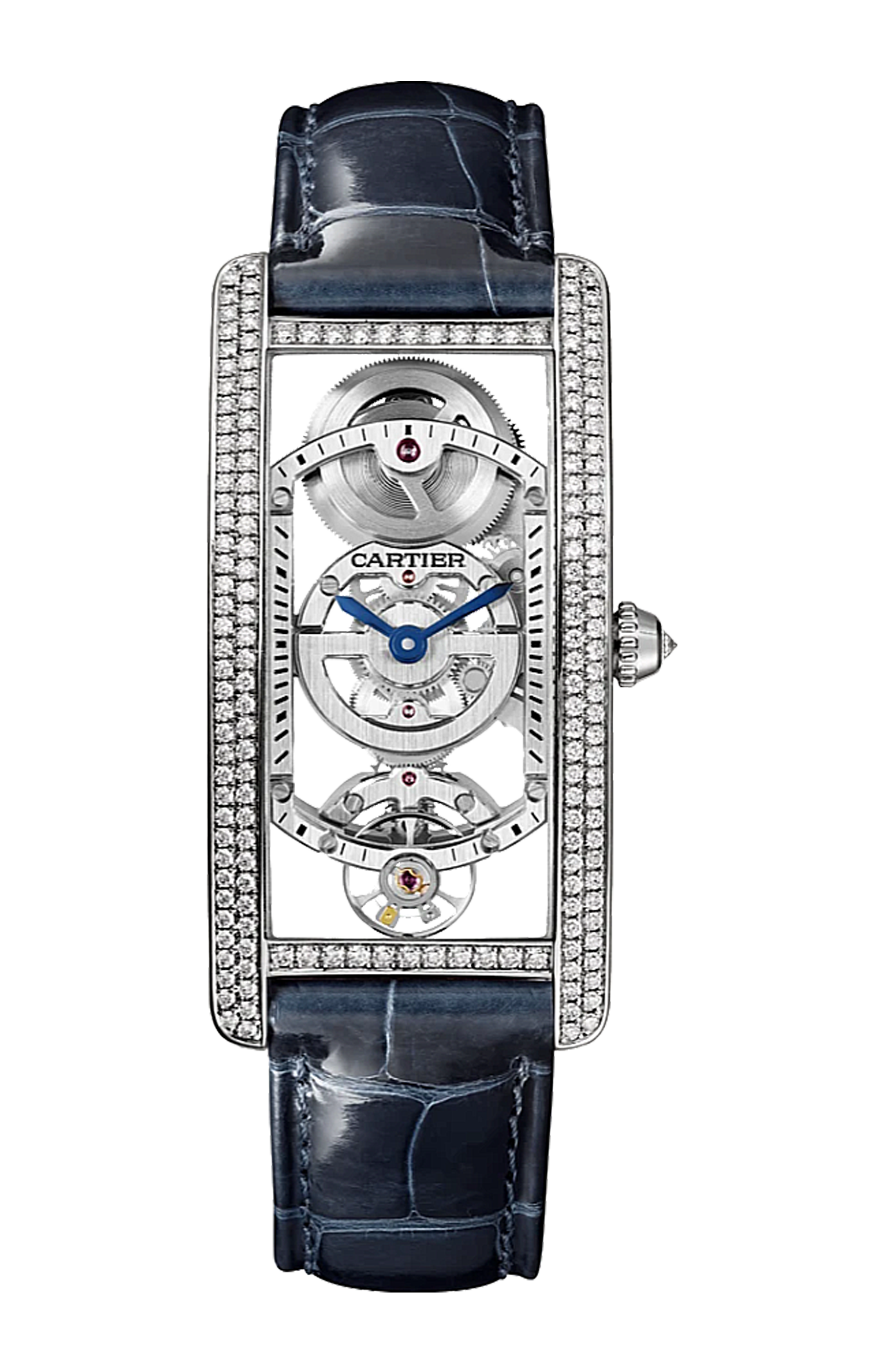 Cartier | TANK CINTR&Eacute;E, PLATINO, DIAMANTI, SCHELETRATO, MANUALE - HPI01123 (1)