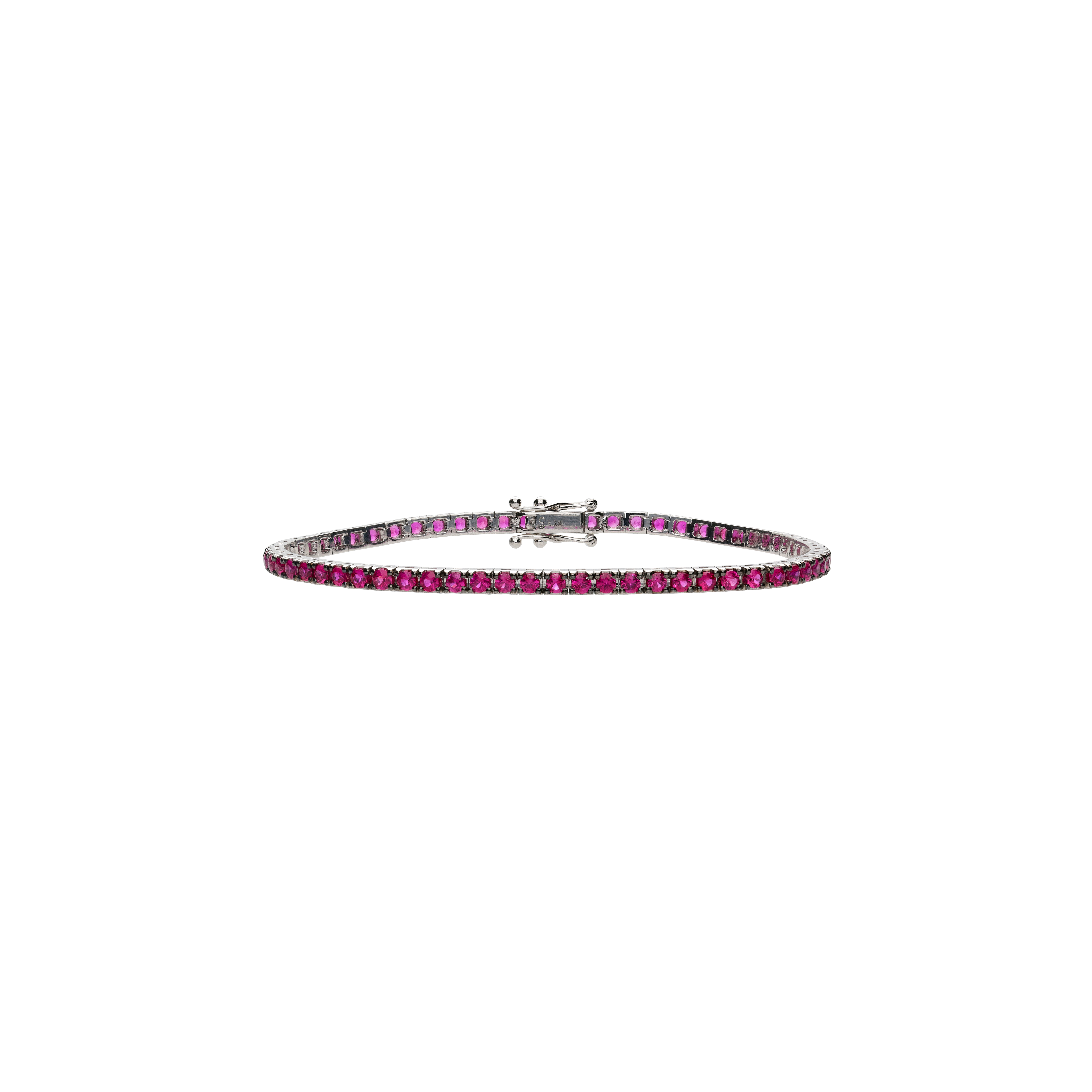 Bartorelli Italian Jewels | BRACCIALE TENNIS IN ORO BIANCO CON RUBINI - 234-5761-4 (1)