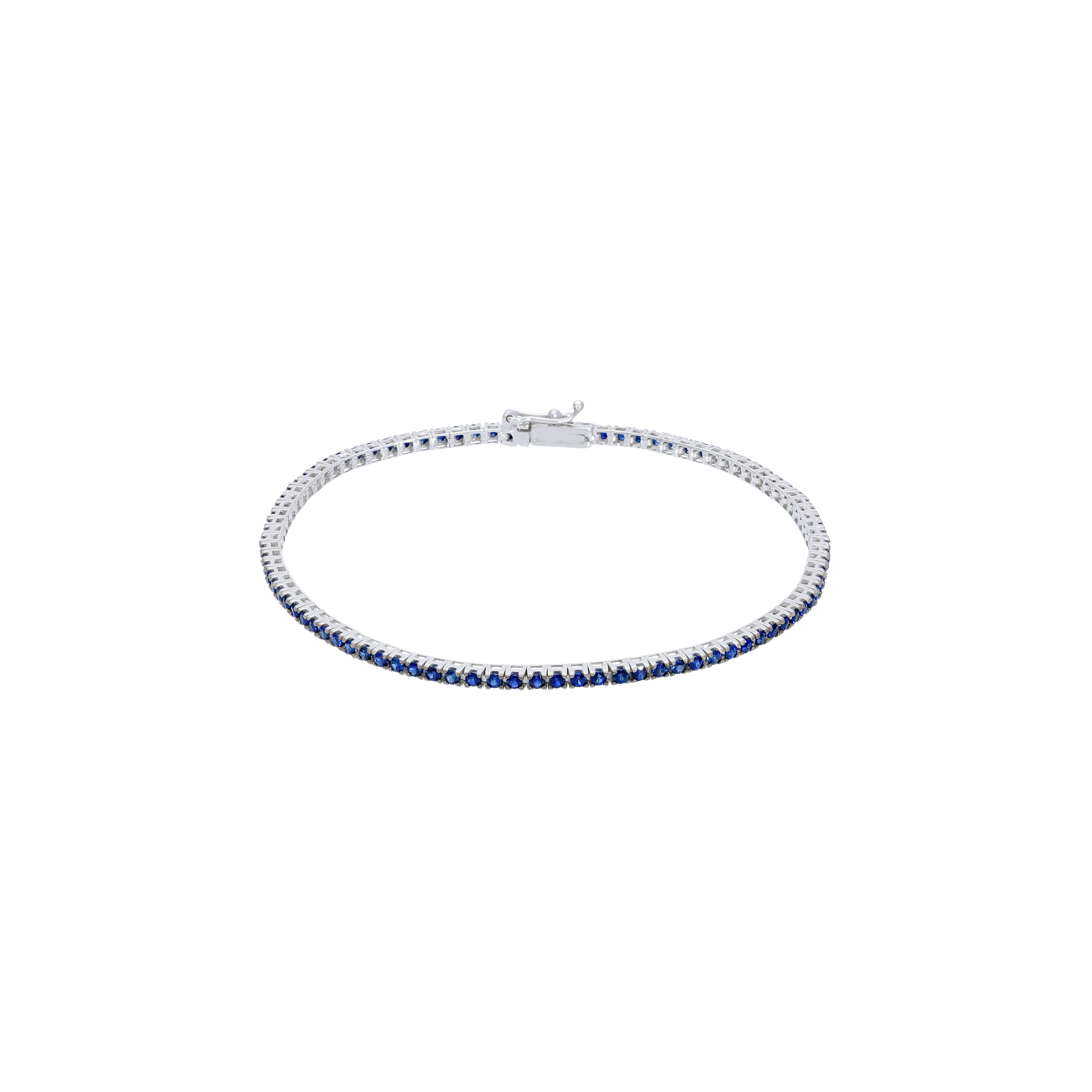 Bartorelli Italian Jewels | BRACCIALE TENNIS IN ORO BIANCO CON ZAFFIRI BLU - BBE2102ZB2 (1)