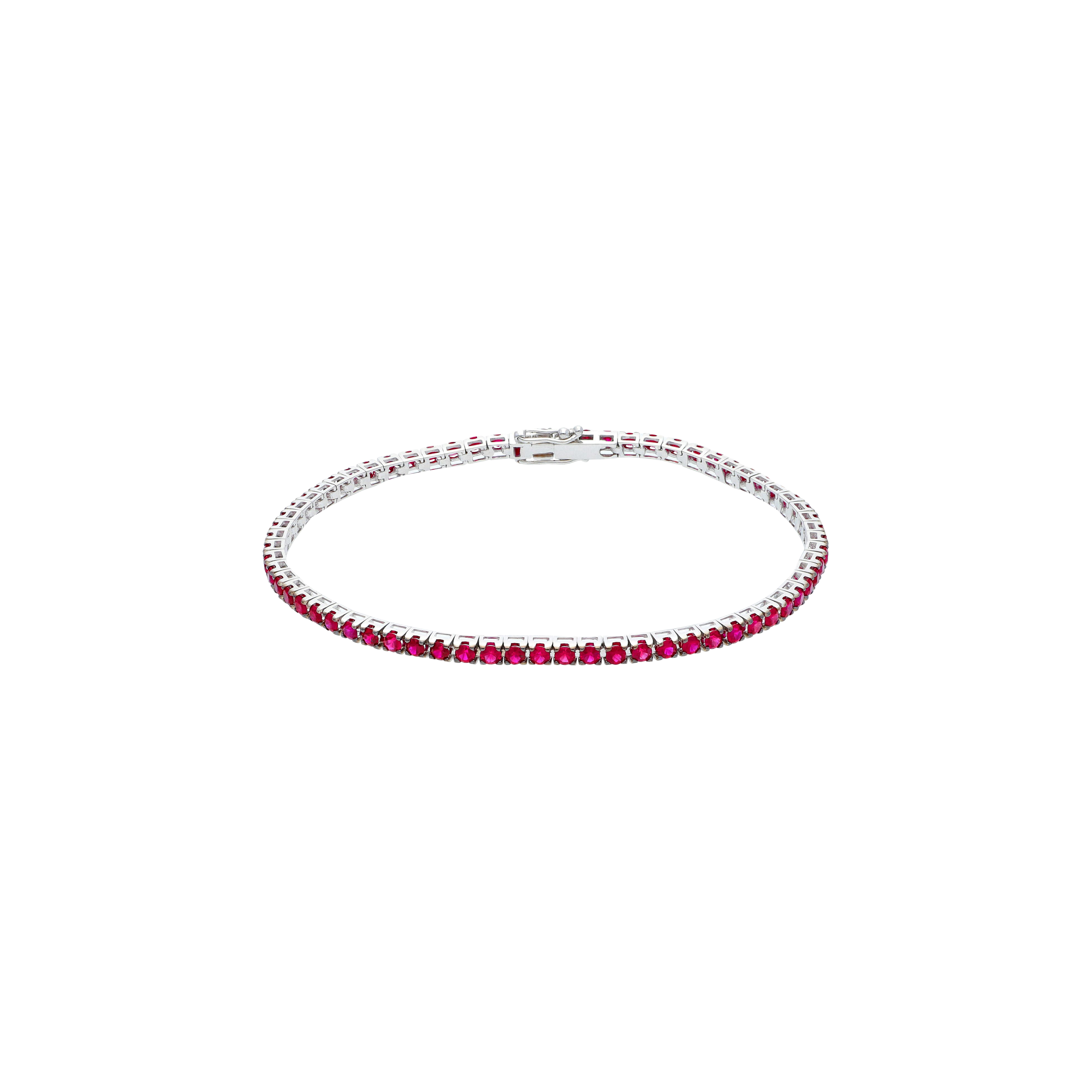 Bartorelli Italian Jewels | BRACCIALE TENNIS IN ORO BIANCO CON RUBINI - BBE1405RB1 (1)