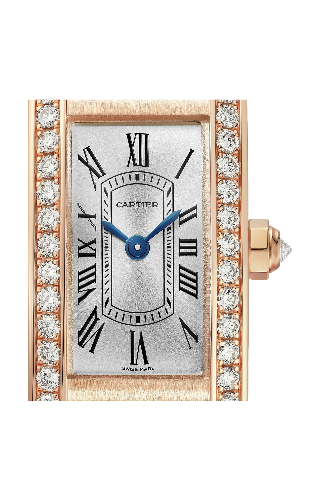 Cartier | TANK AM&Eacute;RICAINE, MODELLO MINI, ORO ROSA, DIAMANTI, QUARZO - WJTA0057 (2)