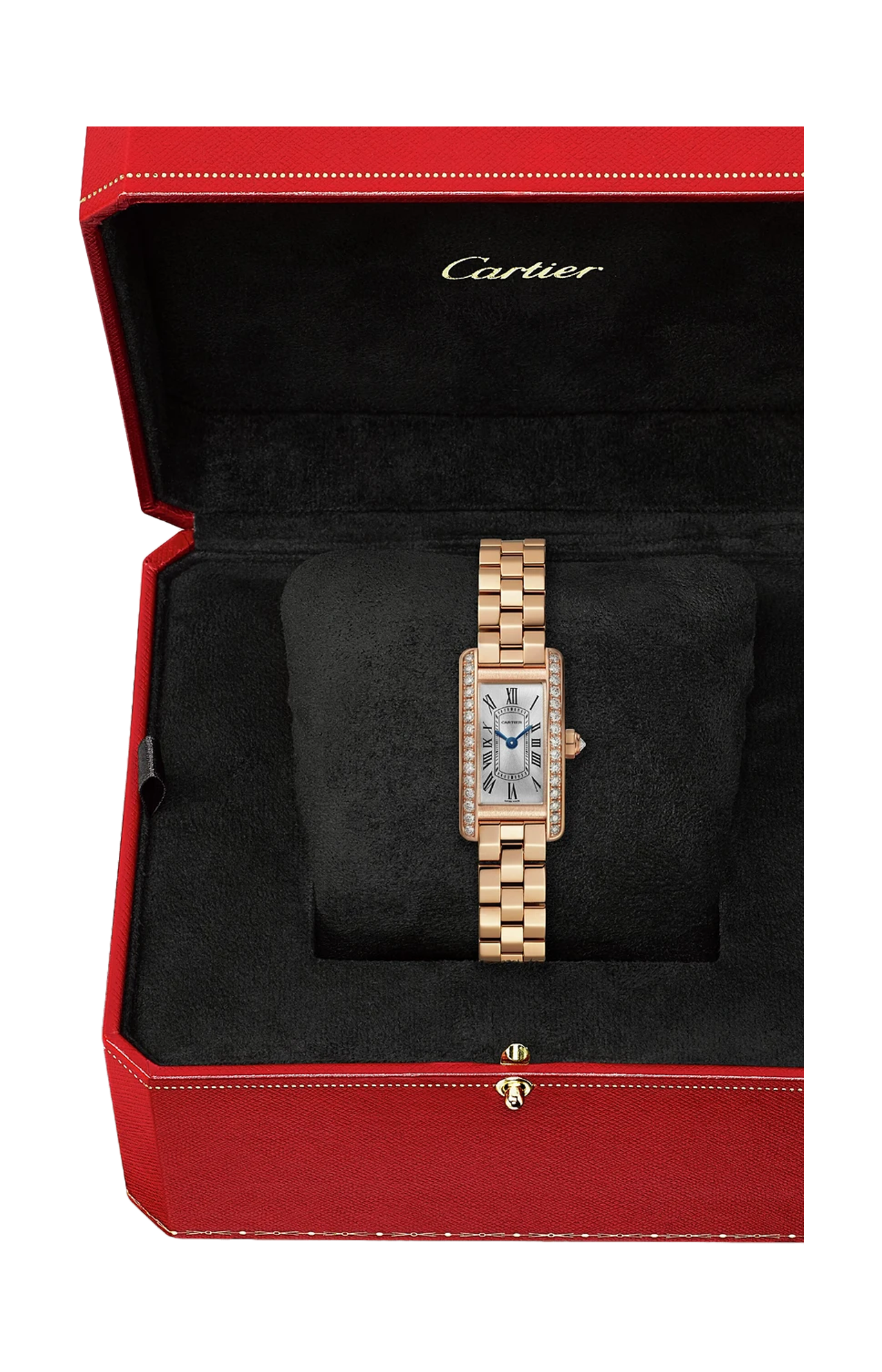 Cartier | TANK AM&Eacute;RICAINE, MODELLO MINI, ORO ROSA, DIAMANTI, QUARZO - WJTA0057 (3)