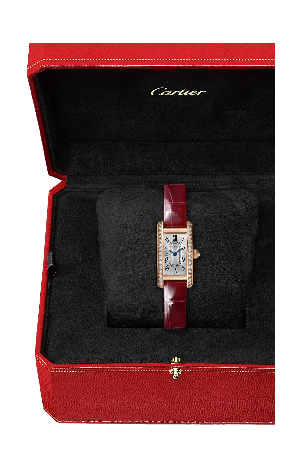 Cartier | TANK AM&Eacute;RICAINE, MODELLO MINI, ORO ROSA, DIAMANTI, QUARZO - WJTA0058 (3)