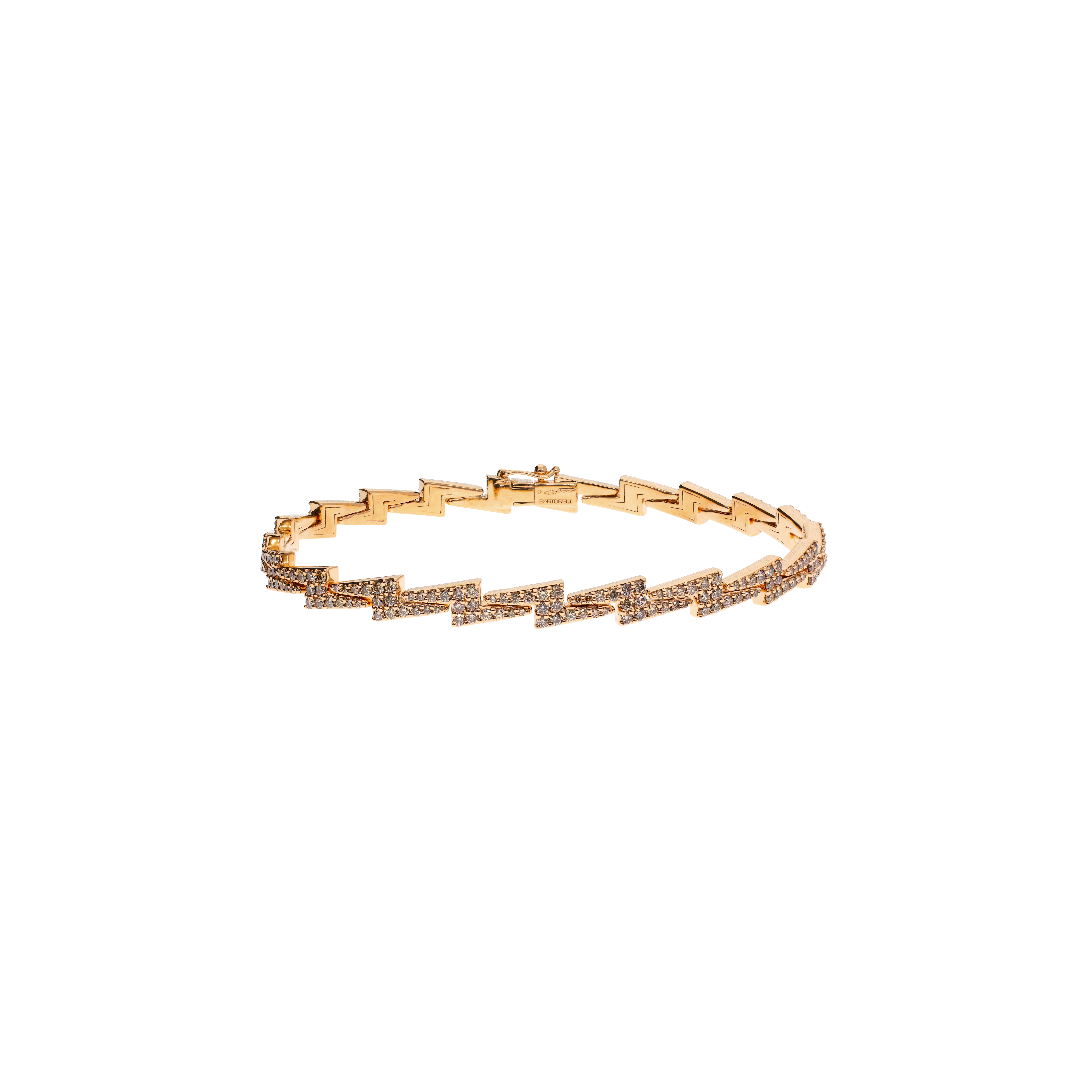 Bartorelli Italian Jewels | BRACCIALE IN ORO ROSA E FULL PAVE' DIAMANTI BROWN - VB29493DBP (1)