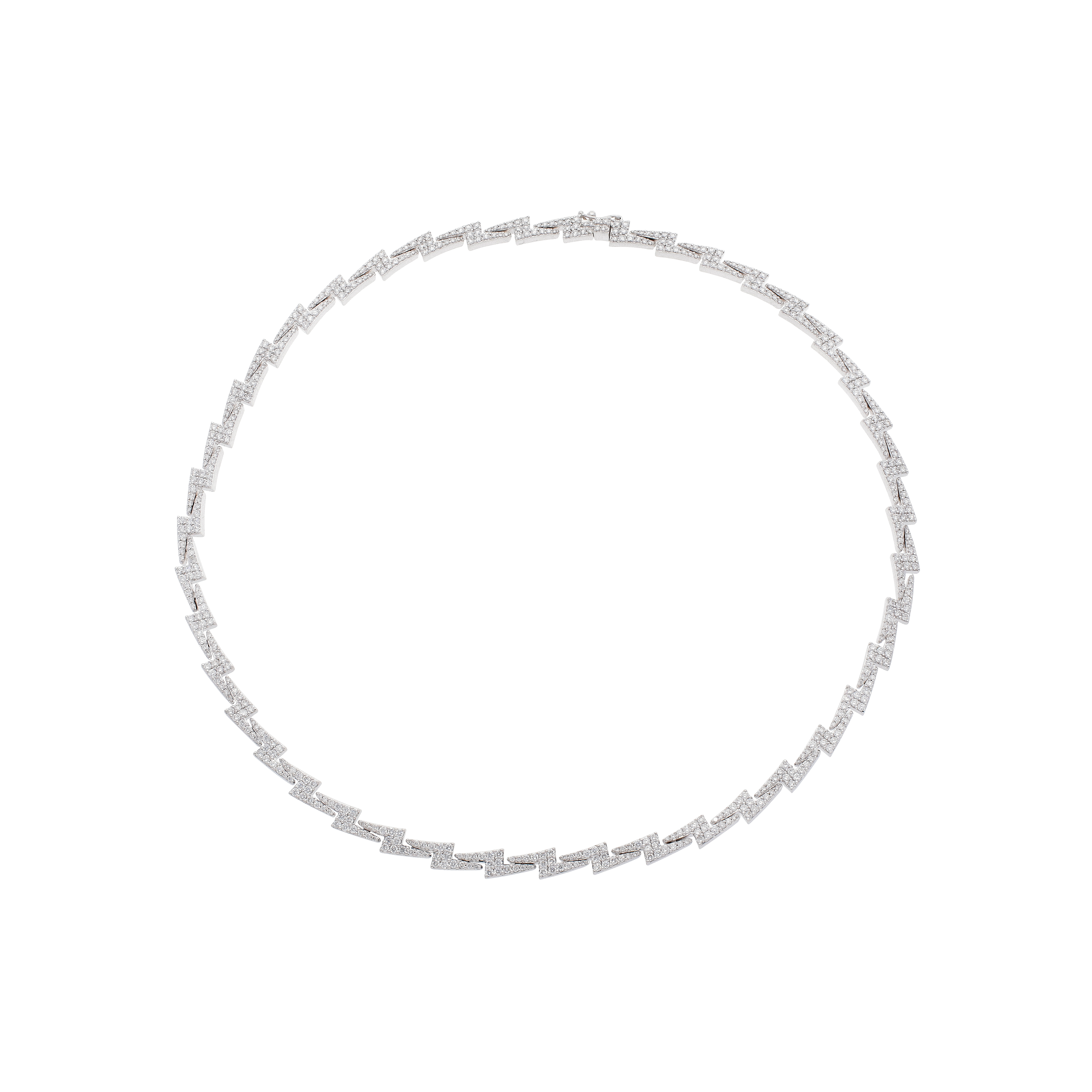 Bartorelli Italian Jewels | GIROCOLLO IN ORO BIANCO E FULL PAVE' DI DIAMANTI BIANCHI - VN29494DW (1)