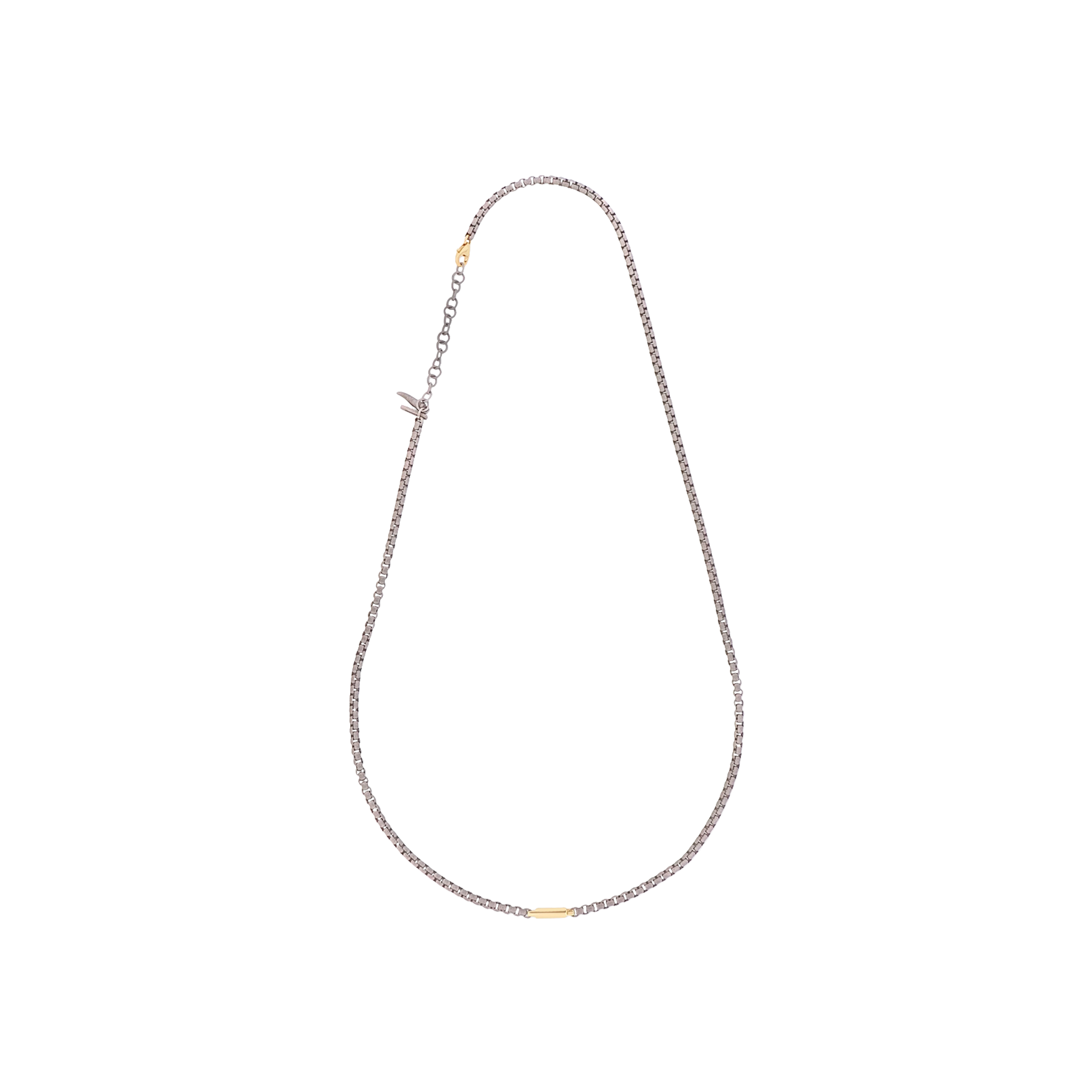 Mano | J . | COLLANA UOMO SCOOBY DOO IN TITANIO ED ELEMENTO IN ORO GIALLO CON CORNETTO IN TITANIO - CATSCOGIRTBAOG (1)