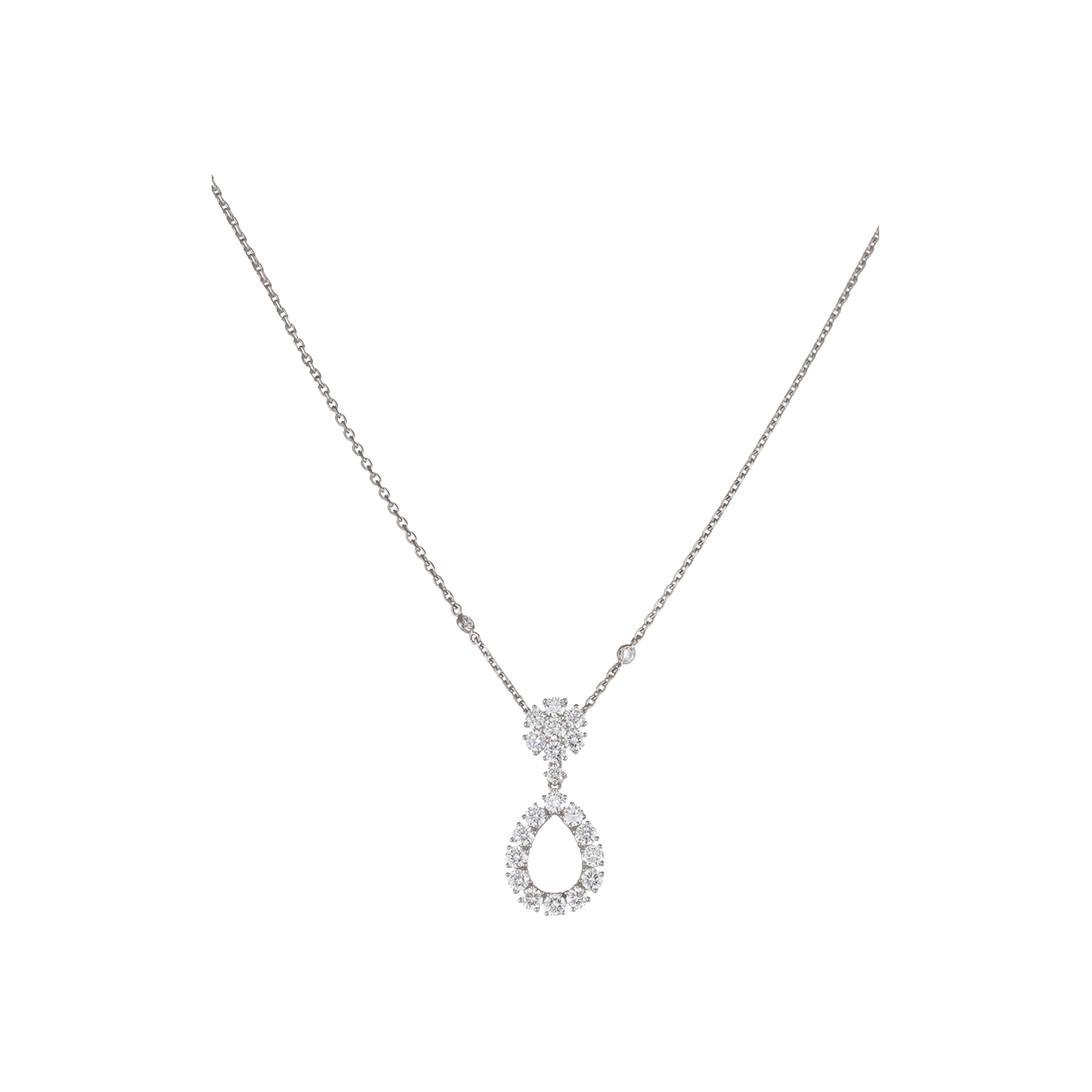 Chopard | CHOPARD - PENDENTE CON CATENA IN ORO BIANCO ETICO, DIAMANTI - 799067 (1)