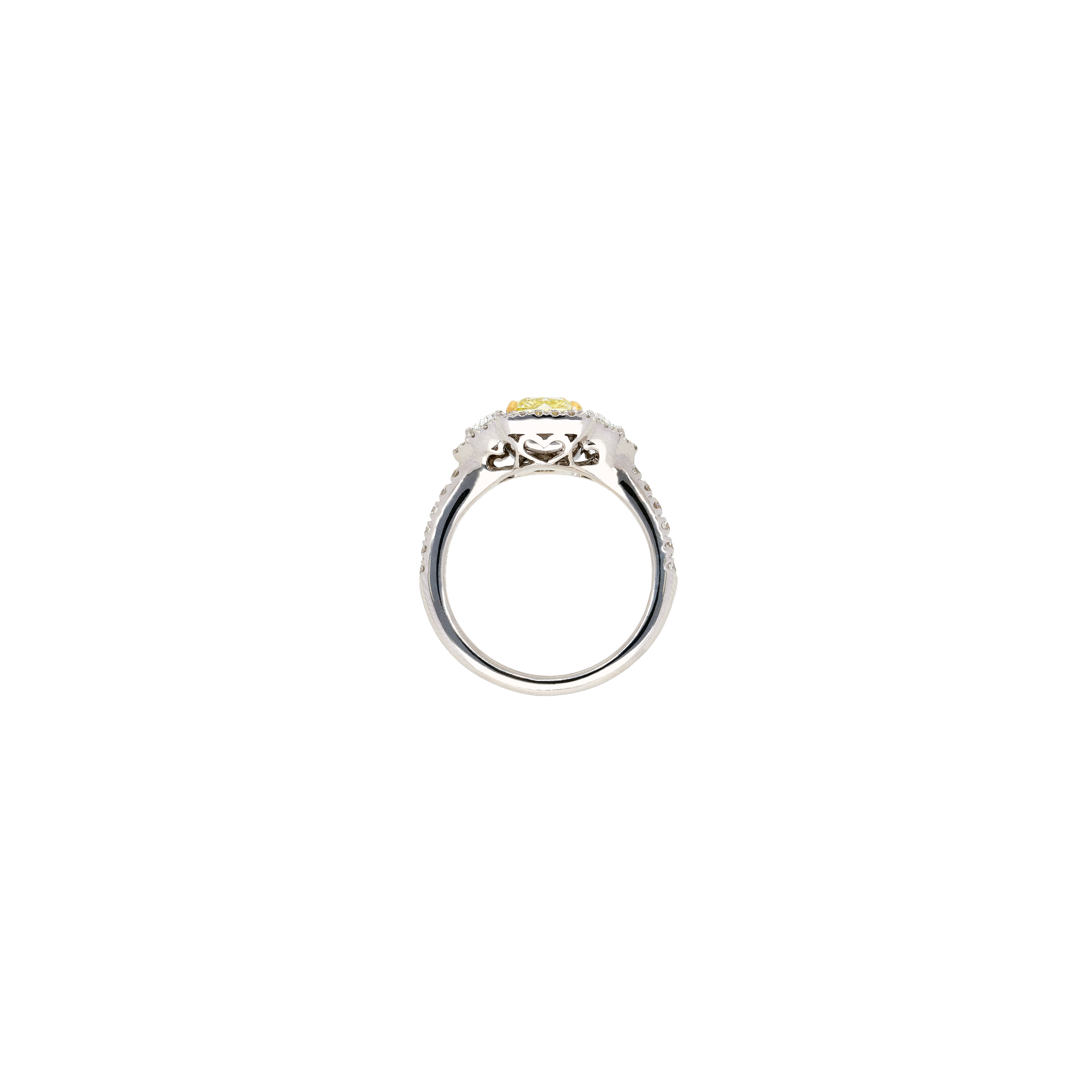 Bartorelli Italian Jewels | ANELLO SOLITARIO IN ORO BIANCO CON DIAMANTE FANCY YELLOW - 000-3915NS (3)