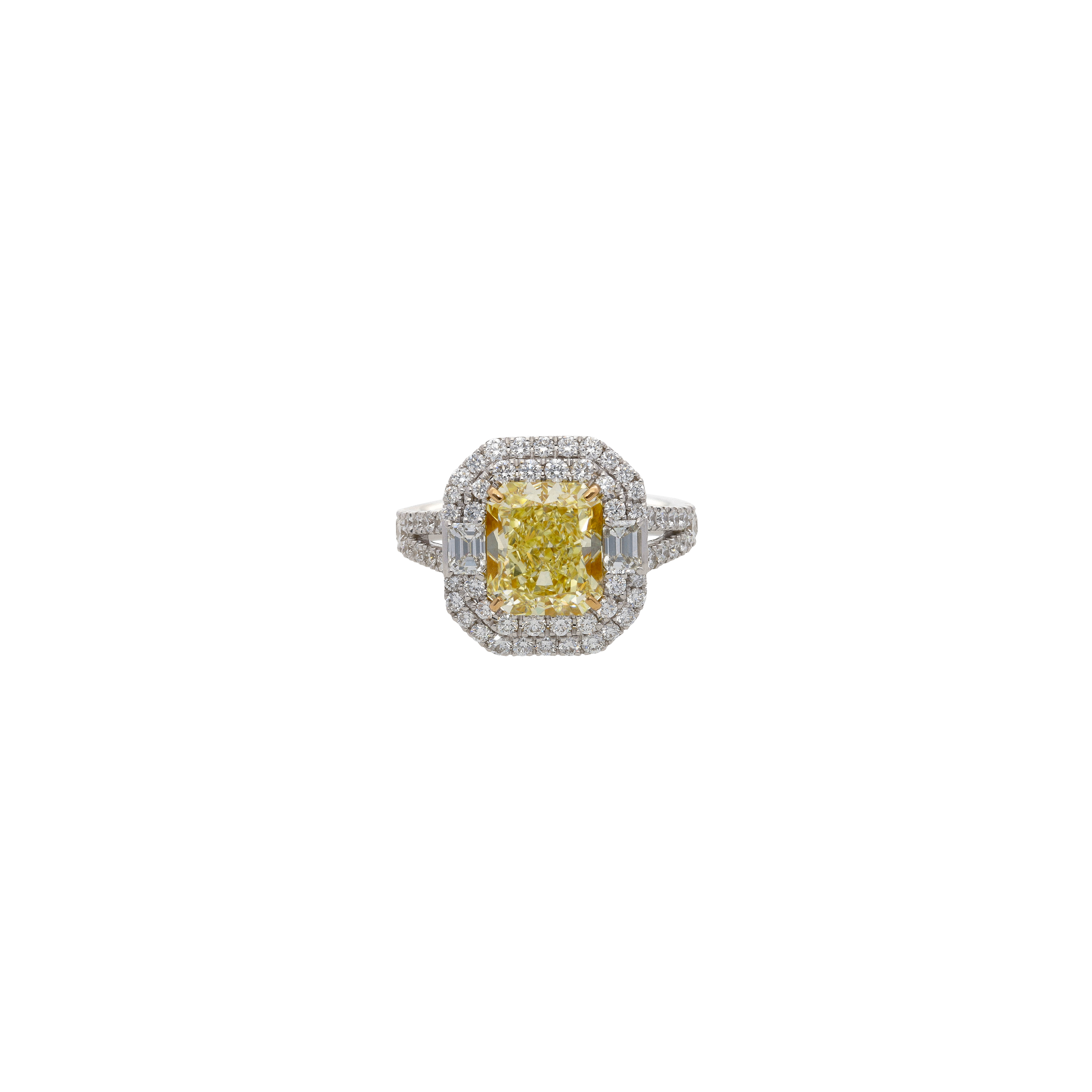 Bartorelli Italian Jewels | ANELLO IN ORO BIANCO CON DIAMANTE FANCY YELLOW CERTIFICATO GIA E DIAMANTI BIANCHI - 000-4982NS (2)