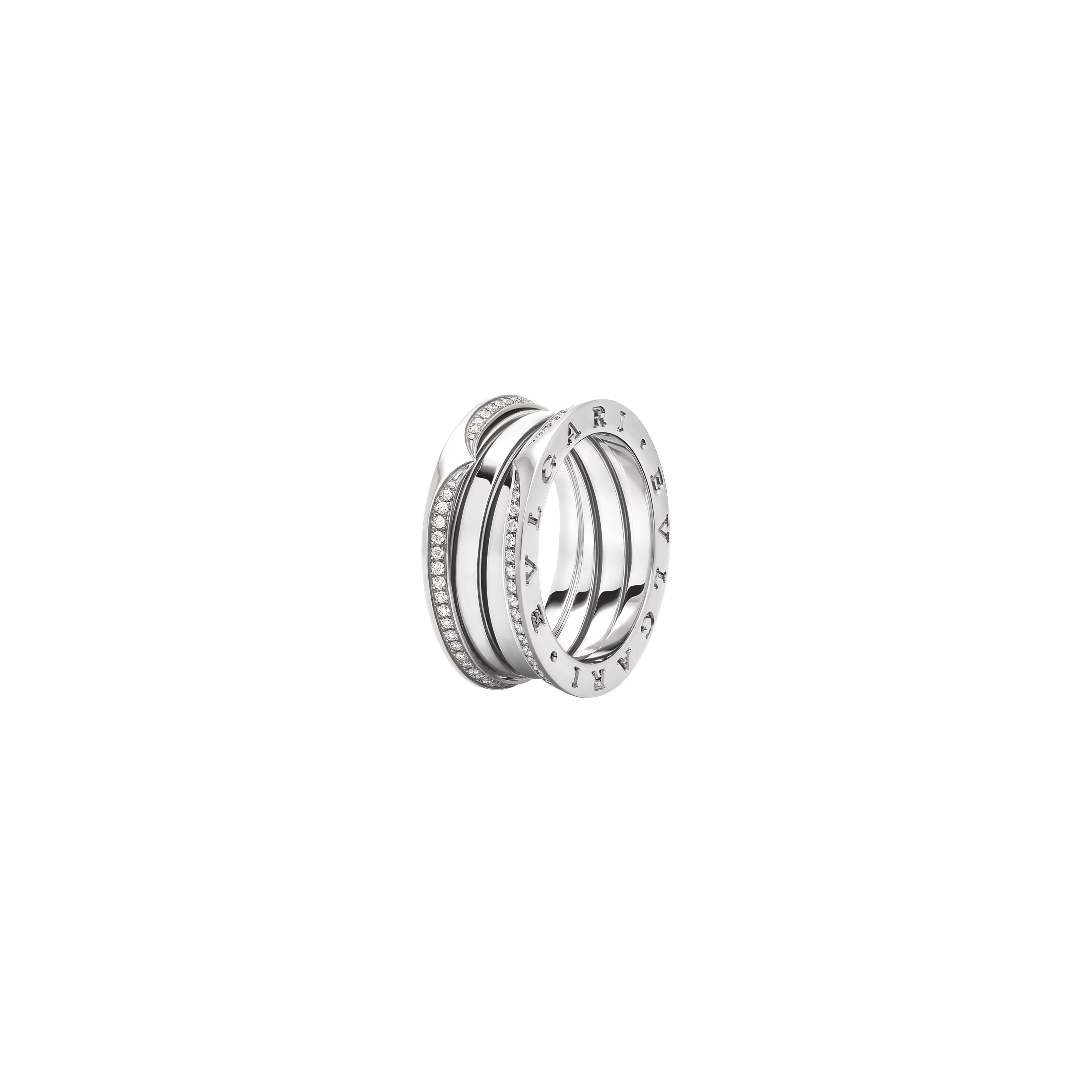 Bulgari | ANELLO B.ZERO1  A TRE FASCE IN ORO BIANCO E DIAMANTI - AN859883 (1)