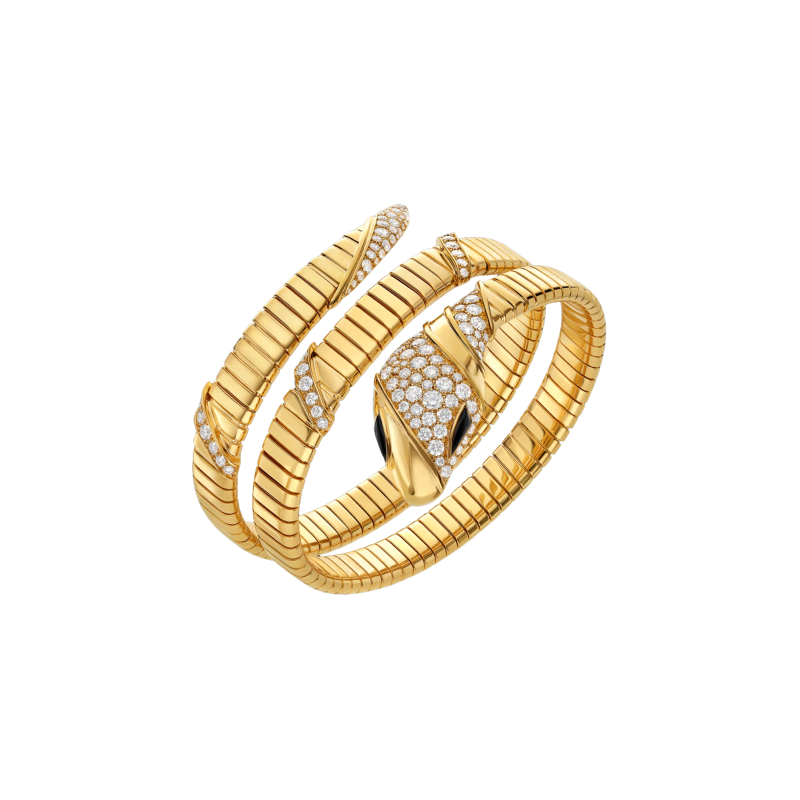 Bulgari | BRACCIALE SERPENTI TUBOGAS IN ORO GIALLO CON DIAMANTI - BR860265 (1)