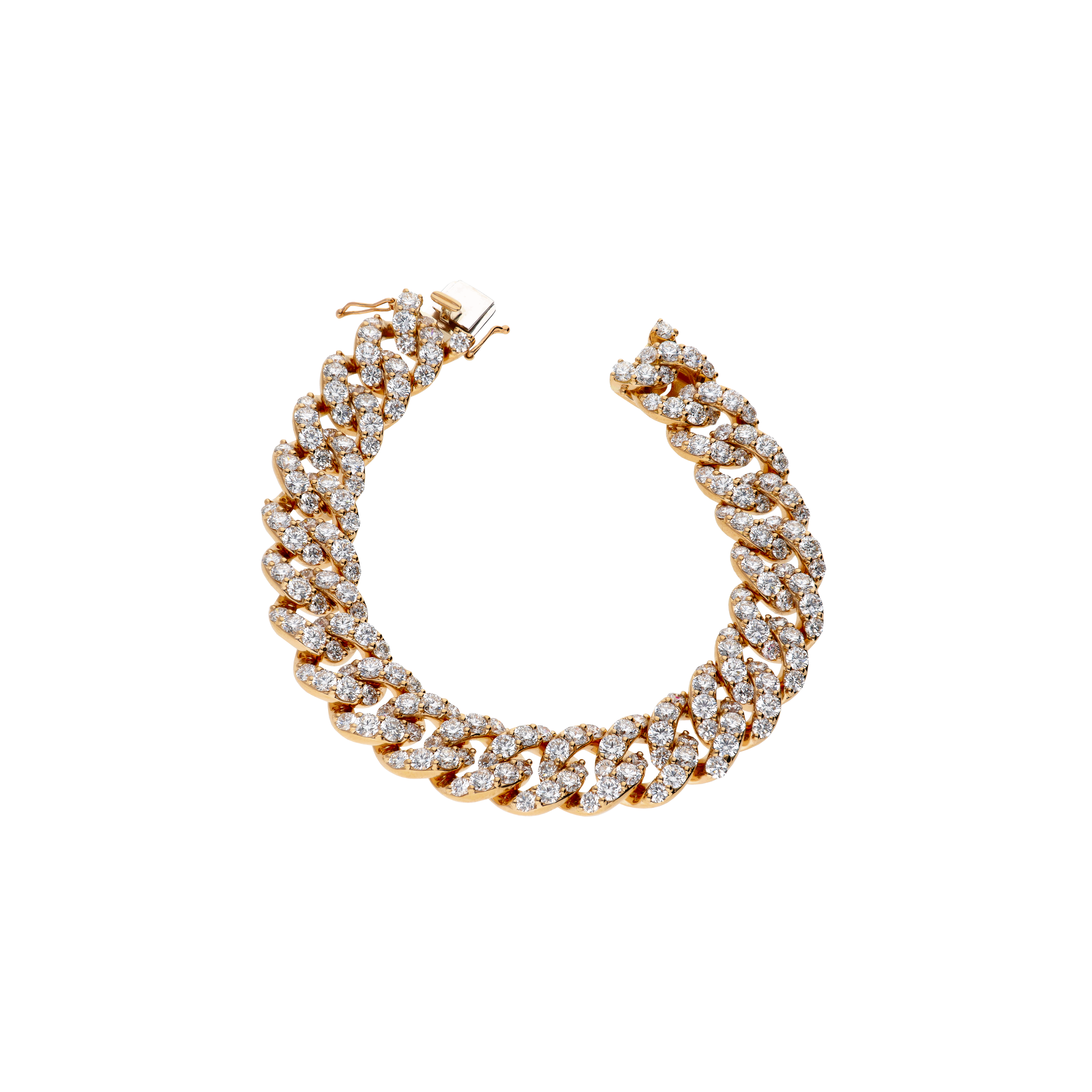 Bartorelli Italian Jewels | BRACCIALE GROUMETTE IN ORO ROSA FULL PAV&Eacute; DI DIAMANTI - 117-B152 (1)