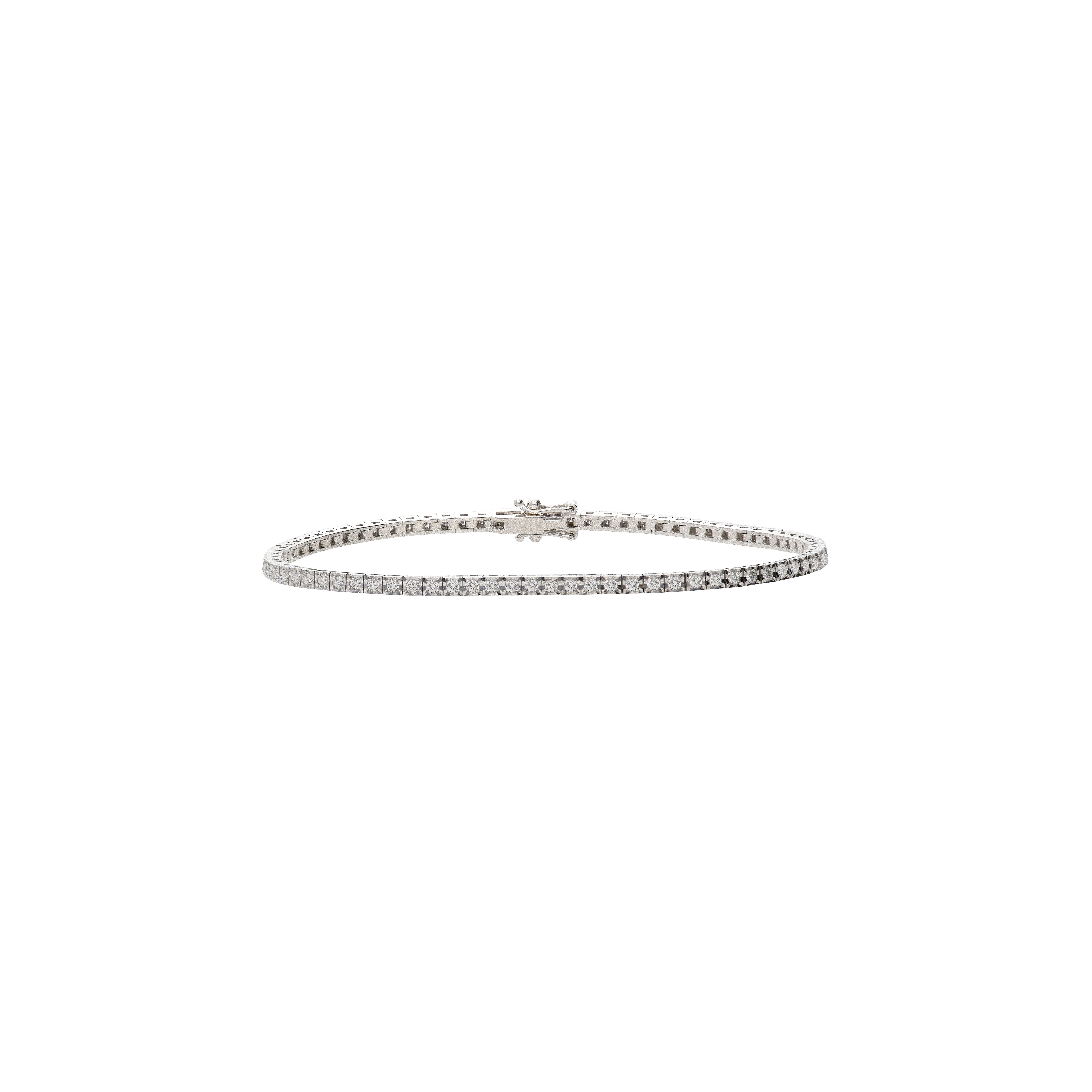 Bartorelli Italian Jewels | BRACCIALE TENNIS IN ORO BIANCO E DIAMANTI BIANCHI - 404-MIRAGE-C (1)