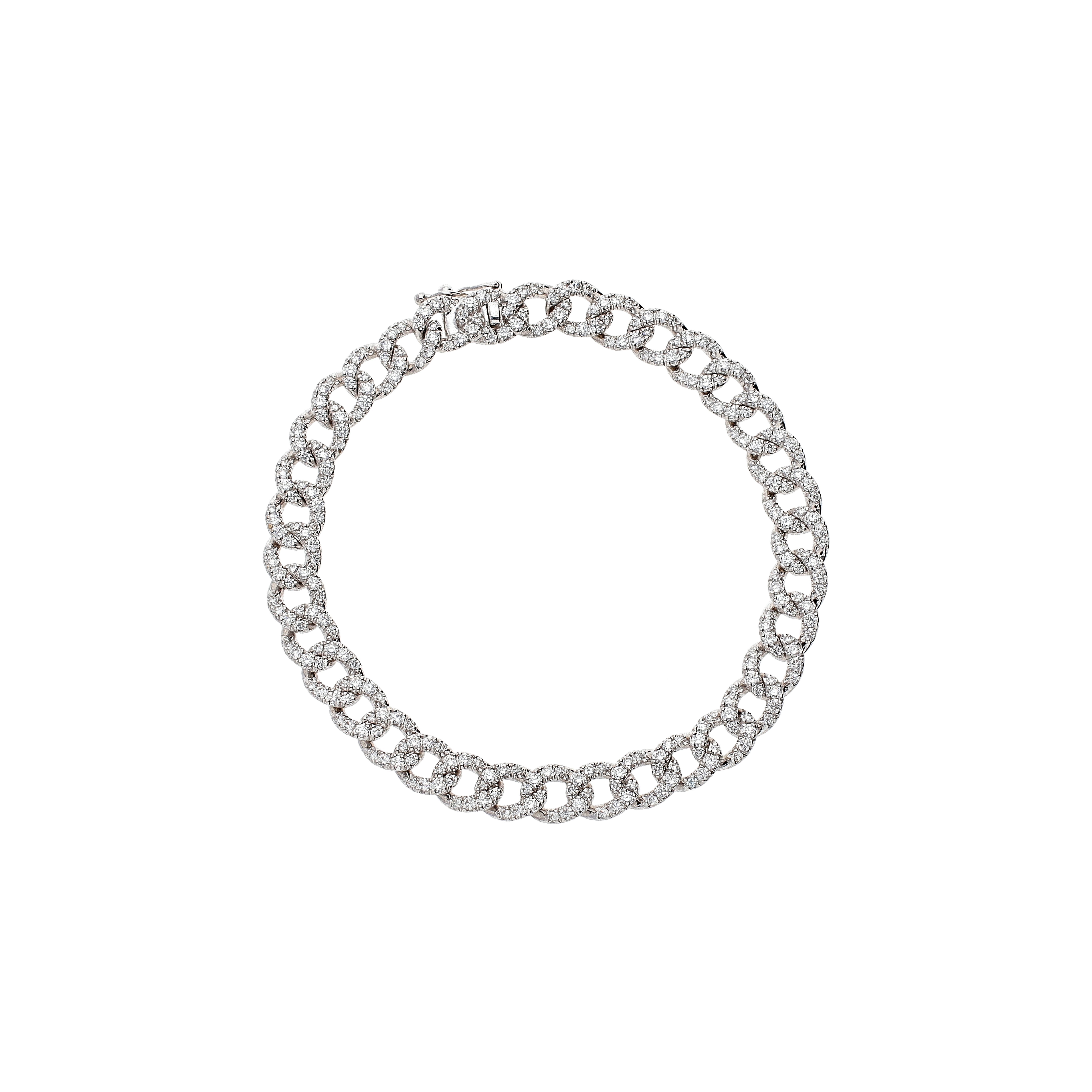 Bartorelli Italian Jewels | BRACCIALE GROUMETTE IN ORO BIANCO FULL PAV&Eacute; DI DIAMANTI - 234-5631 (1)
