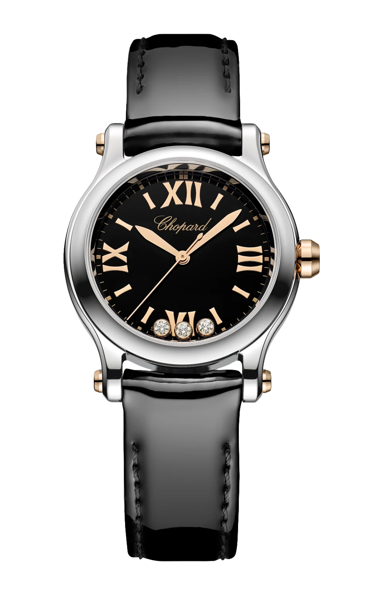 Chopard | HAPPY SPORT 30 MM, QUARZO, ORO ROSA ETICO, LUCENT STEEL&trade;, DIAMANTI - 278590 (1)