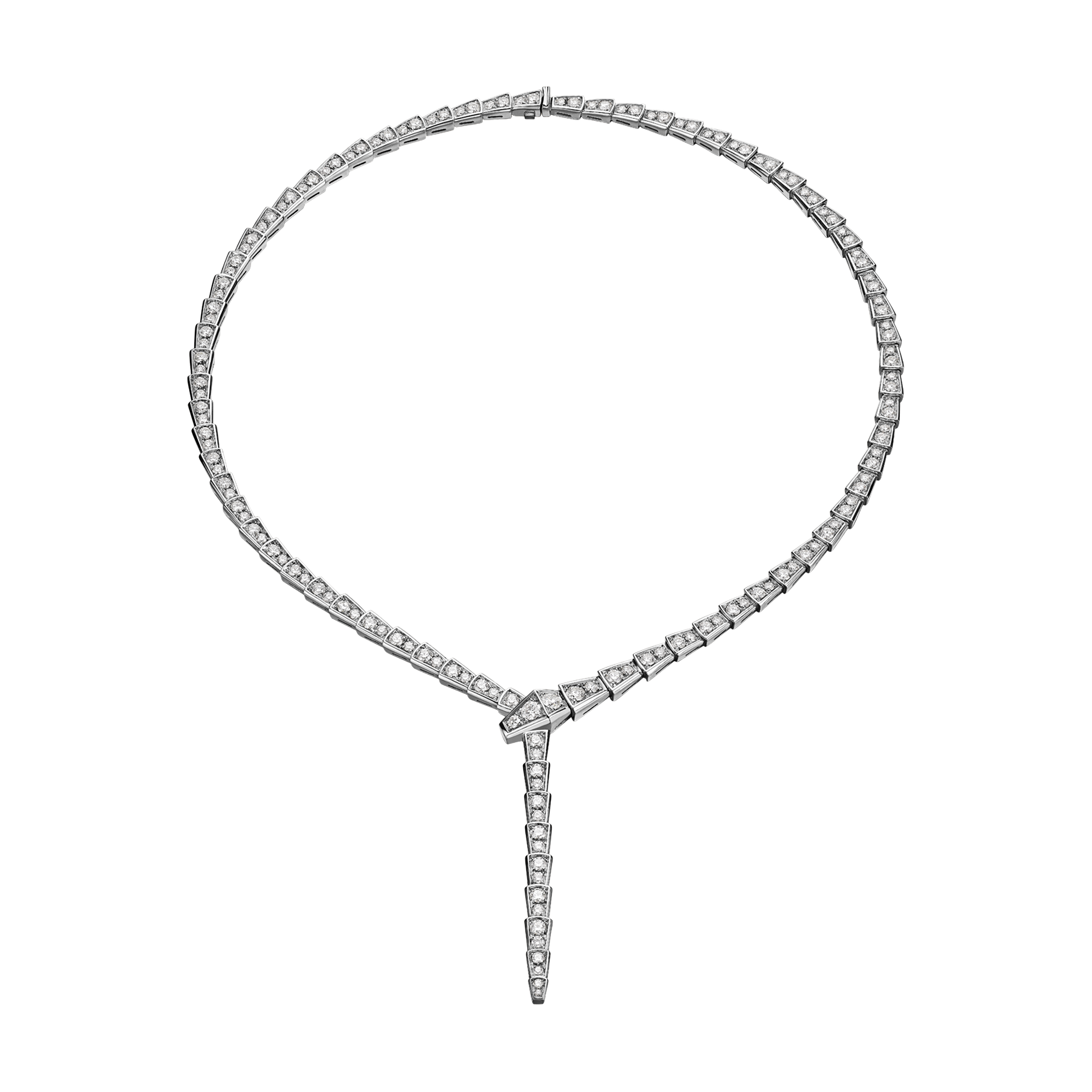 Bulgari | COLLANA SERPENTI IN ORO BIANCO 18 CARATI CON PAVE' DIAMANTI - CL857425 (1)