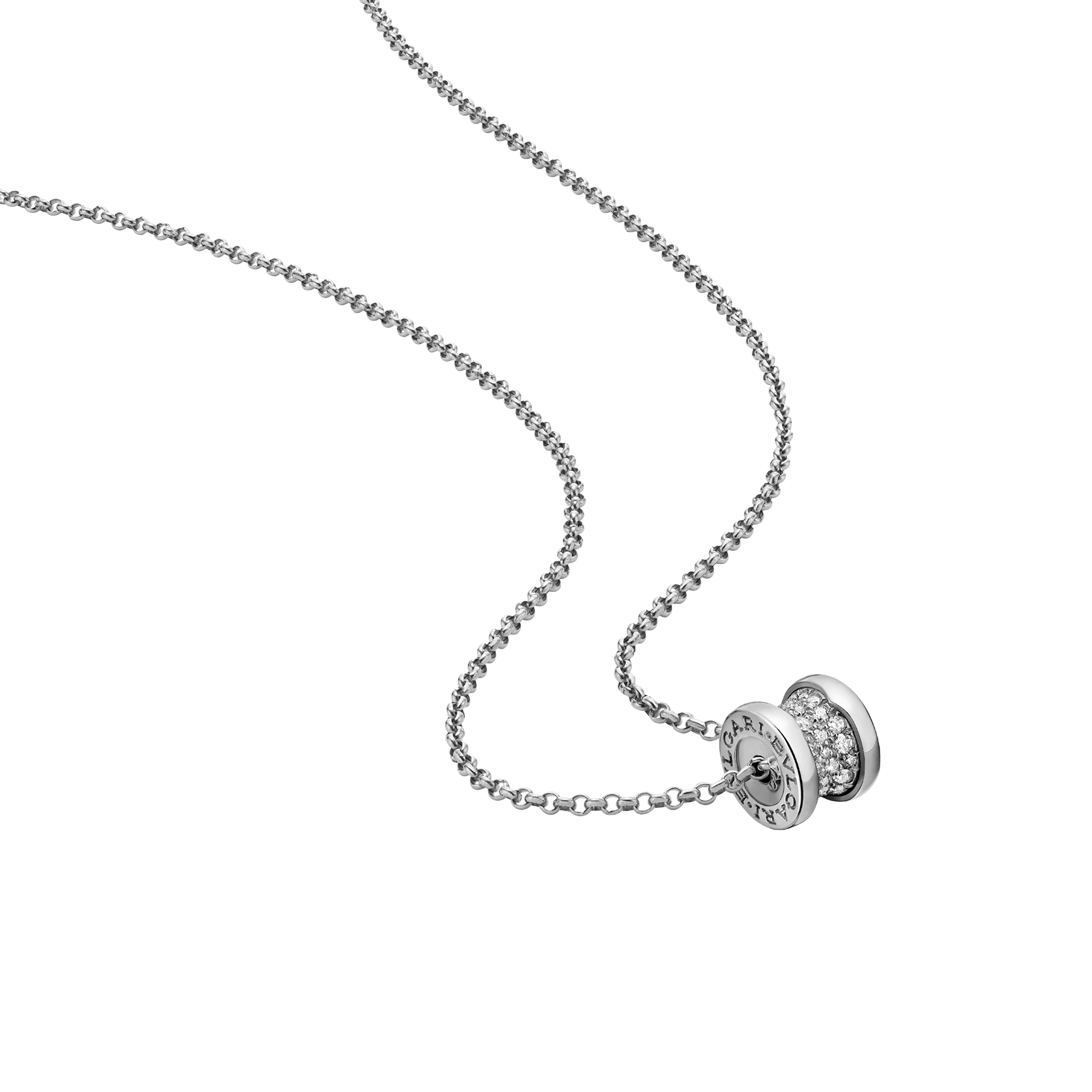 Bulgari | COLLANA B.ZERO1 IN ORO BIANCO CON PAVE' DI DIAMANTIi - CL857519 (1)