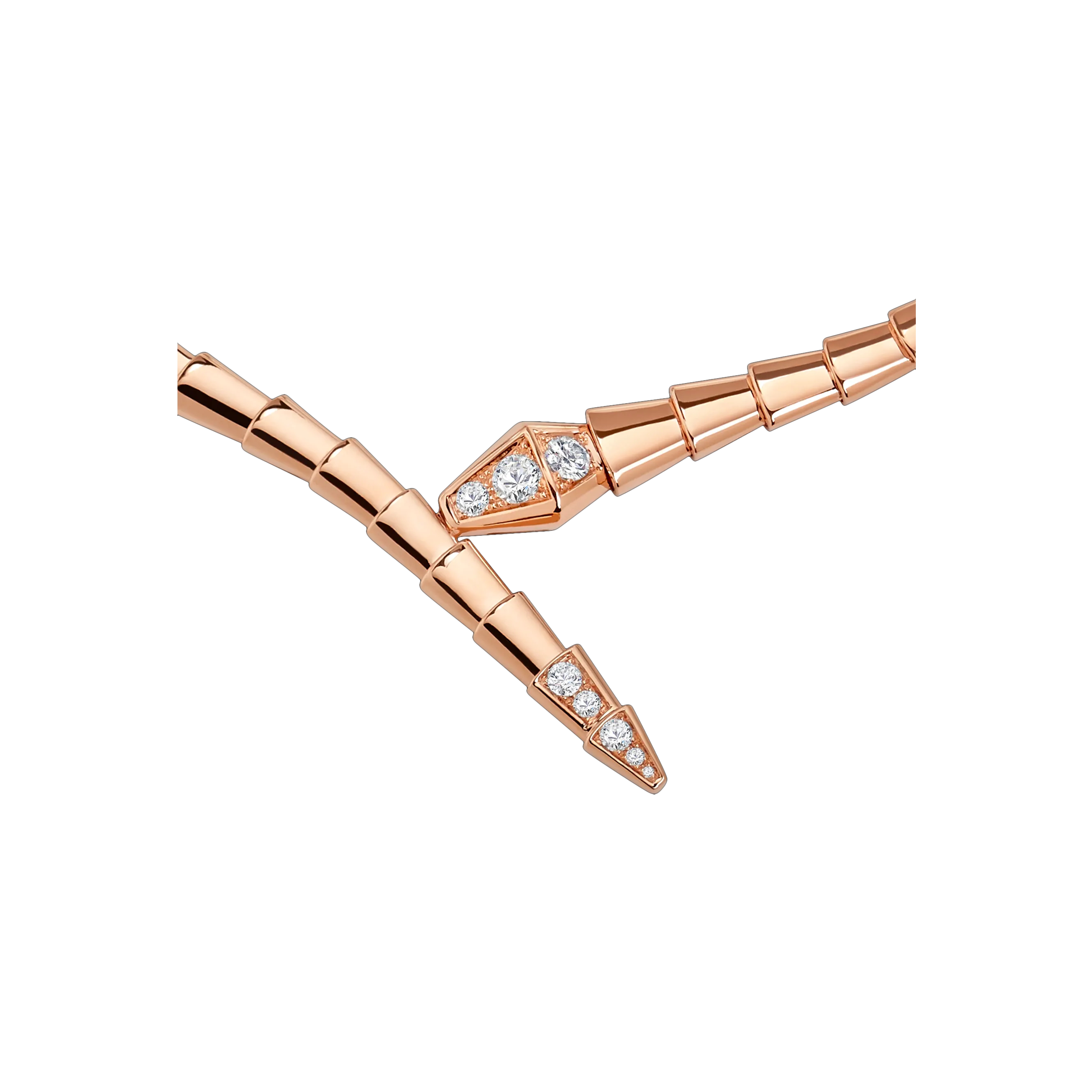 Bulgari | COLLANA  SERPENTI VIPER IN ORO ROSA E DIAMANTI - CL860213 (2)