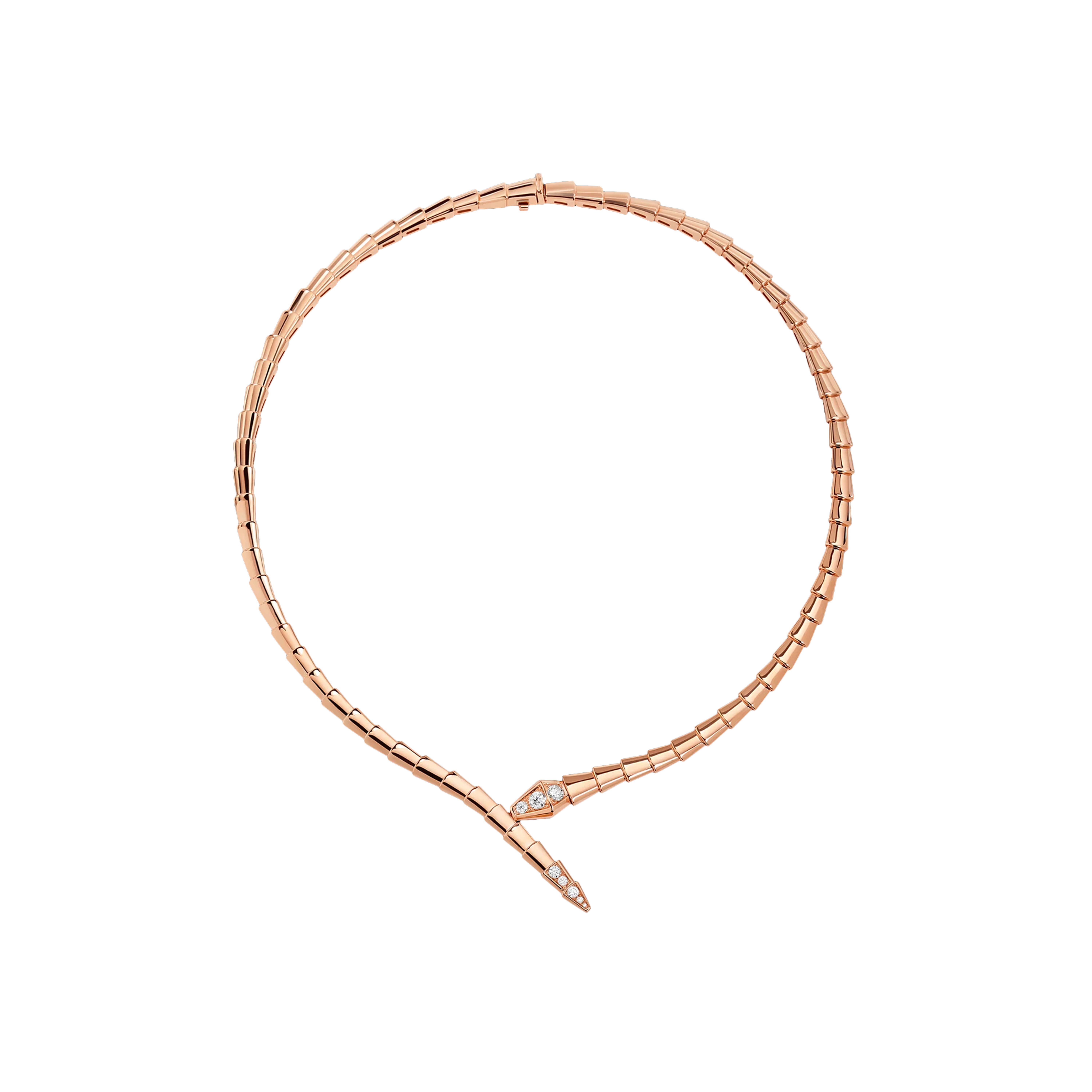 Bulgari | COLLANA  SERPENTI VIPER IN ORO ROSA E DIAMANTI - CL860213 (1)