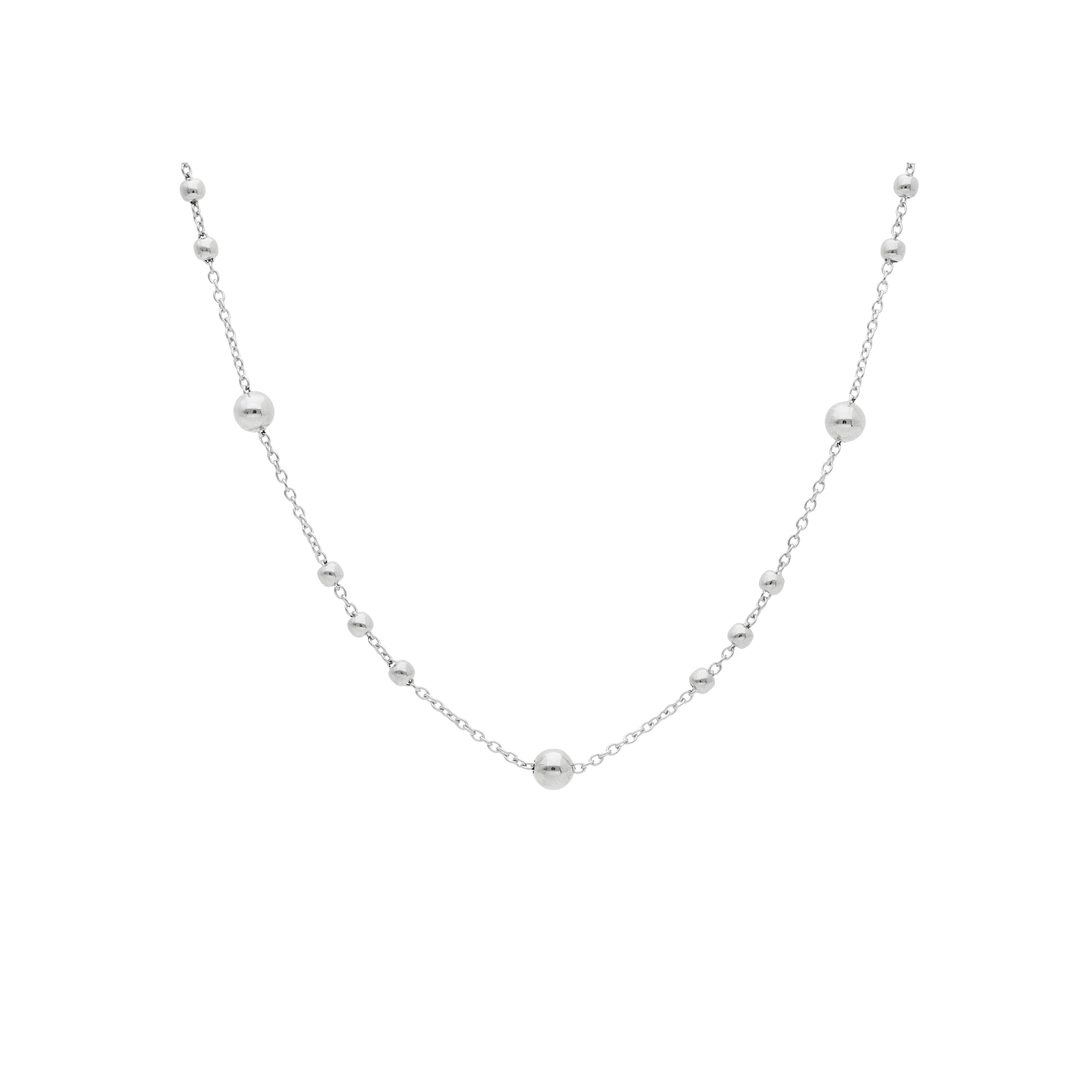 Bartorelli Italian Jewels | COLLANA GIROCOLLO BEADS IN ORO BIANCO - 257984 (1)