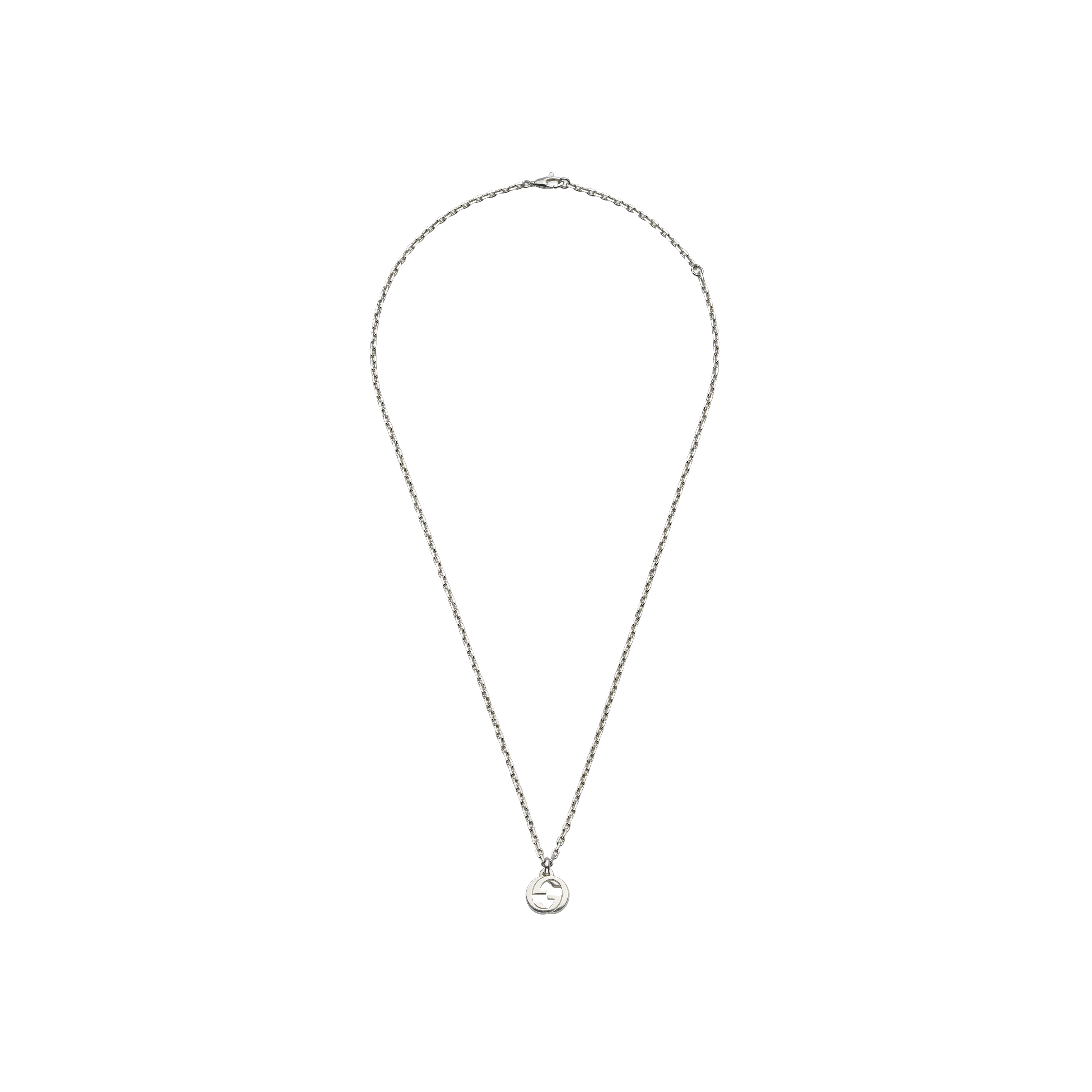 Gucci | COLLANA A CATENA GUCCI INTERLOCKING IN ARGENTO - YBB796355001 (1)