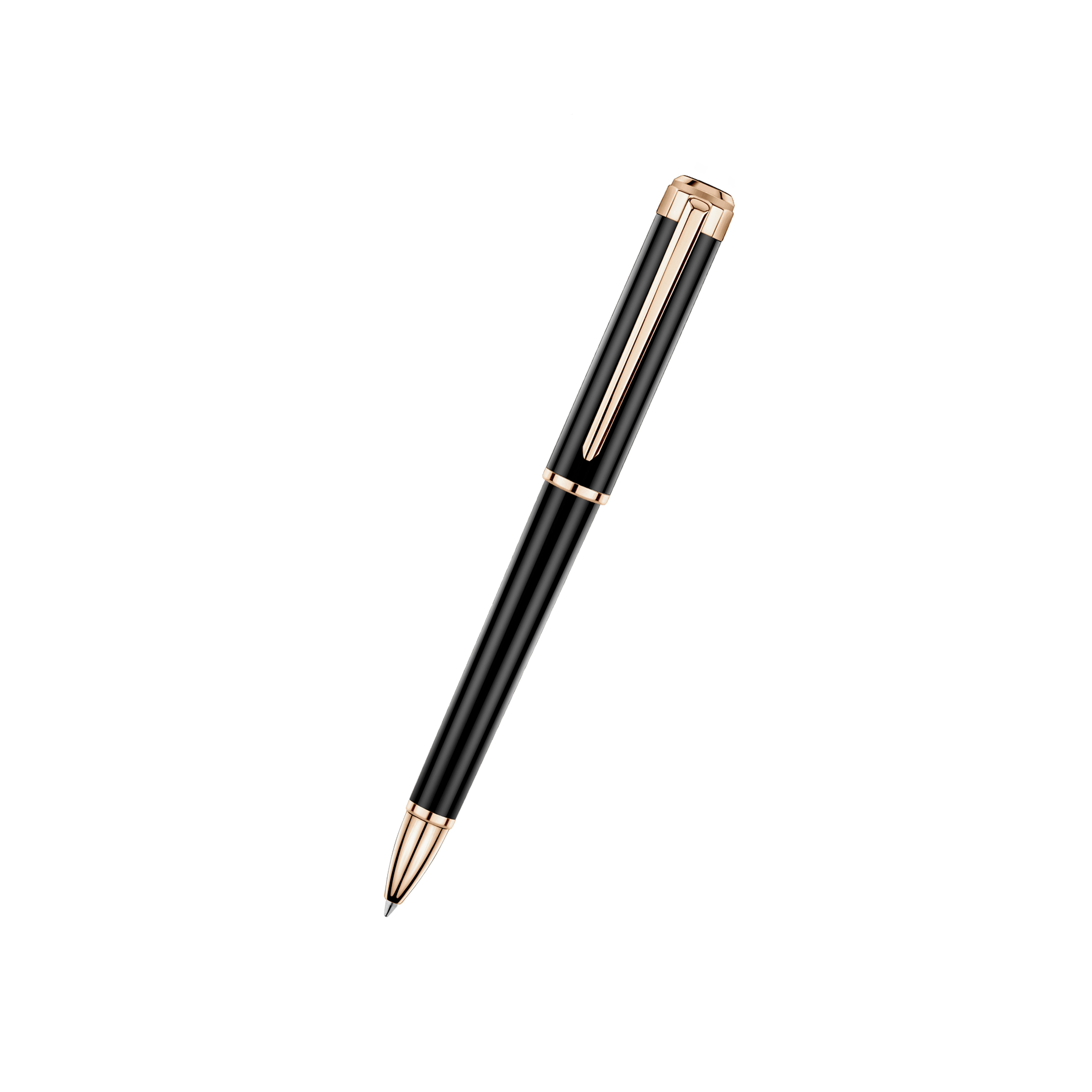 Chopard | CHOPARD - PENNA A SFERA ALPINE EAGLE, RESINA NERA, PLACCATO ORO ROSA (1)