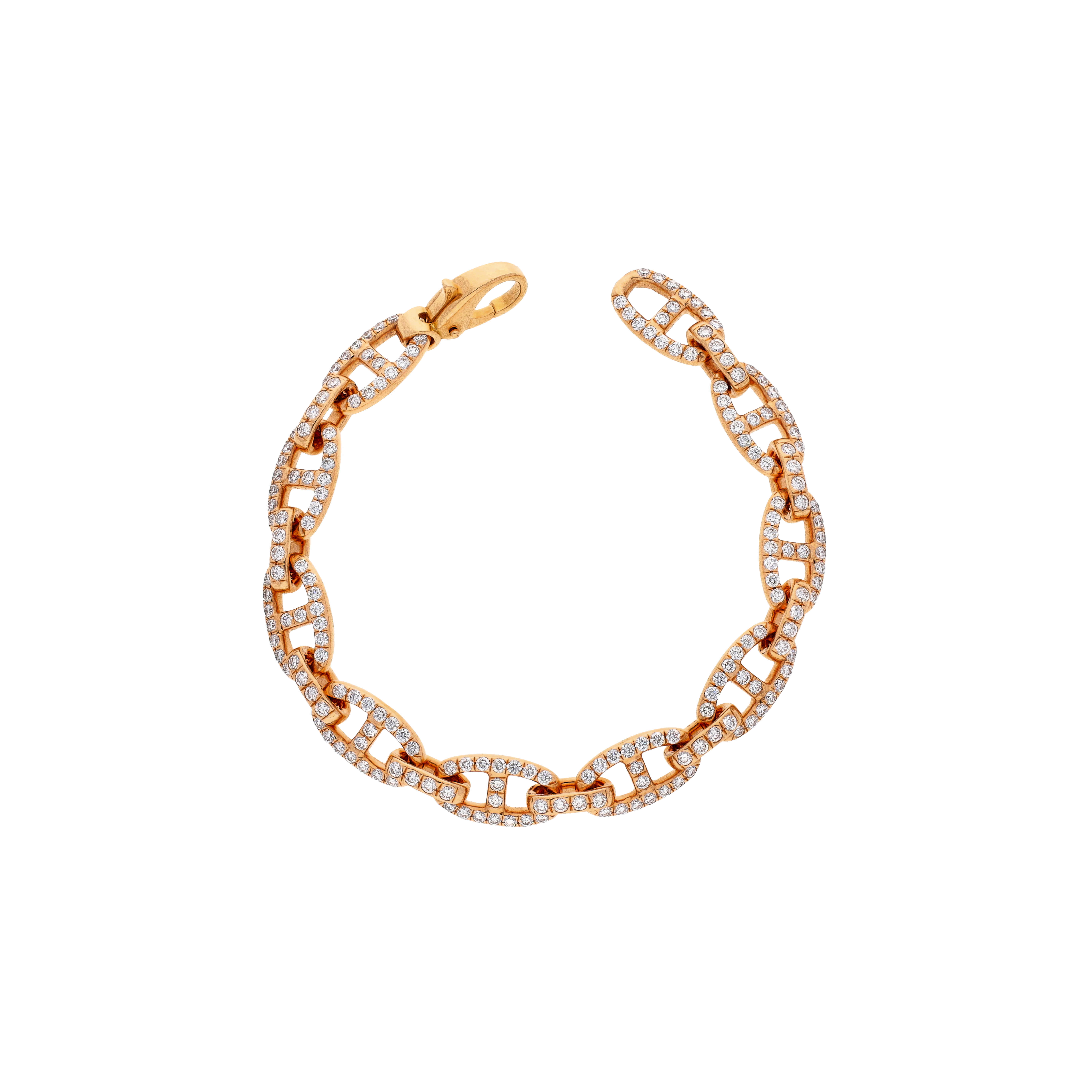 Bartorelli Italian Jewels | BRACCIALE MAGLIA MARINA IN ORO ROSA E PAV&Eacute; DI DIAMANTI - 1PU0032254/1 (1)