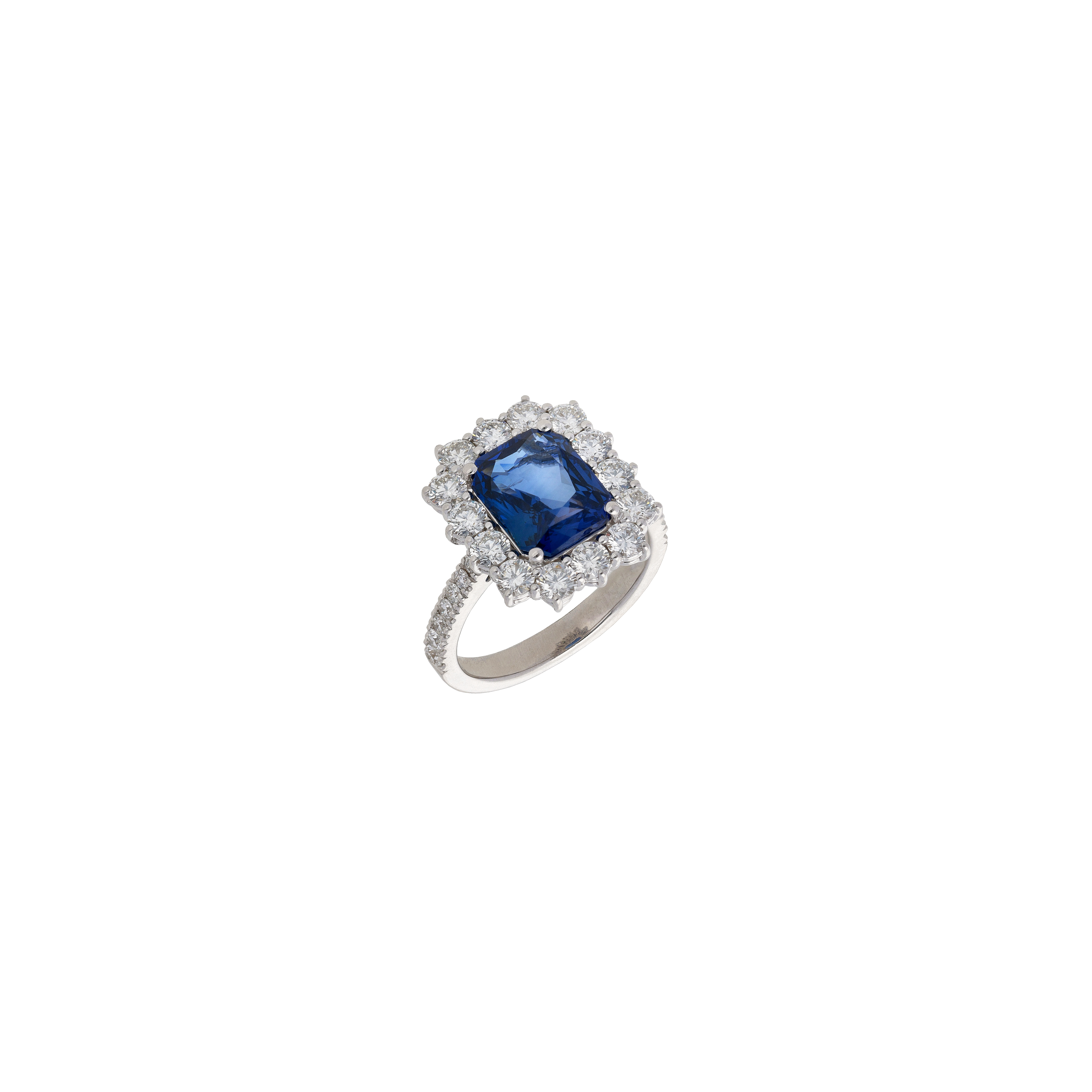 Bartorelli Italian Jewels | ANELLO IN ORO BIANCO CON ZAFFIRO BLU CERTIFICATO E DIAMANTI CONTORNO E DEMI-GAMBO - 326-CONT-AN (1)