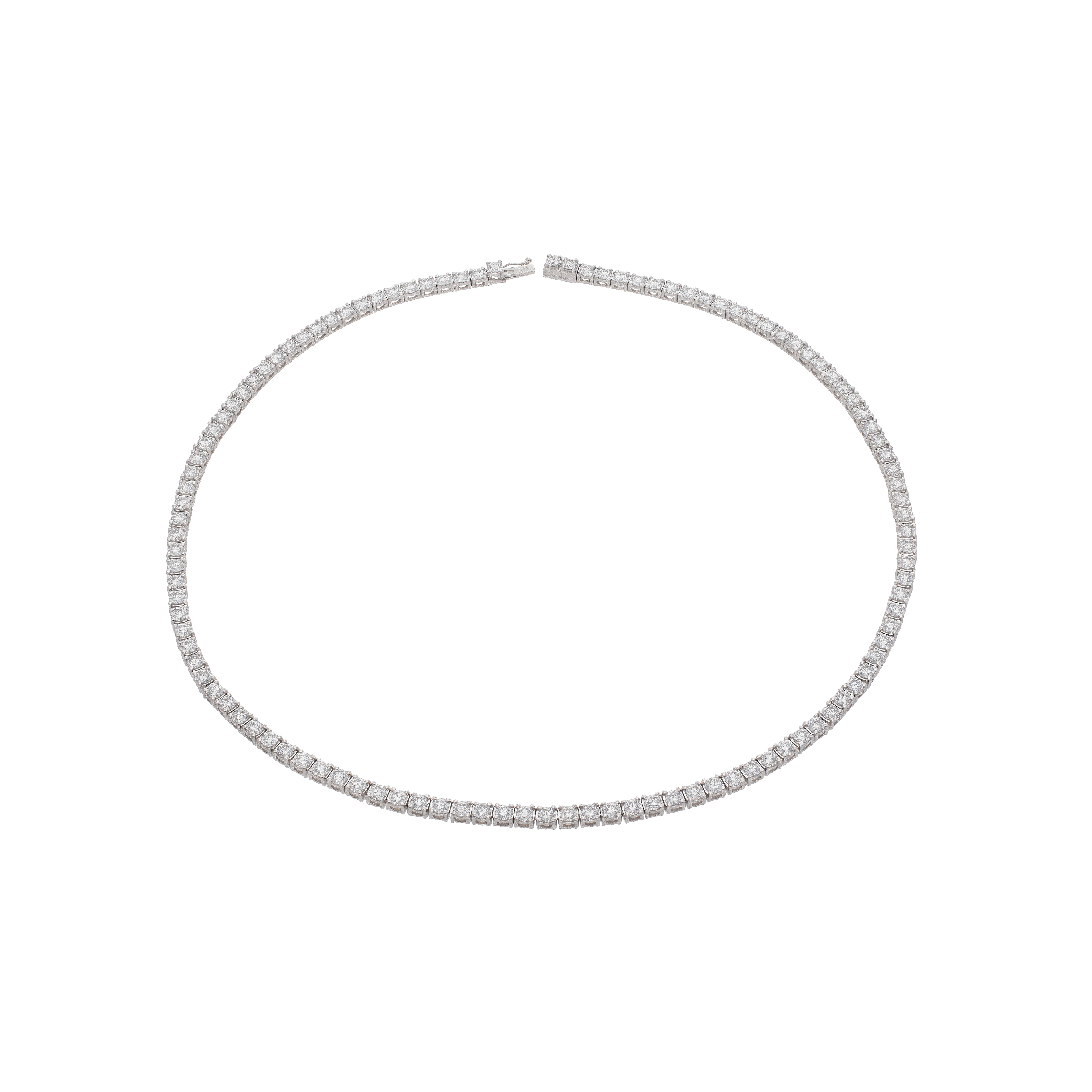 Bartorelli Italian Jewels | GIROCOLLO TENNIS IN ORO BIANCO E DIAMANTI BIANCHI - 171-2478-10-40 (1)