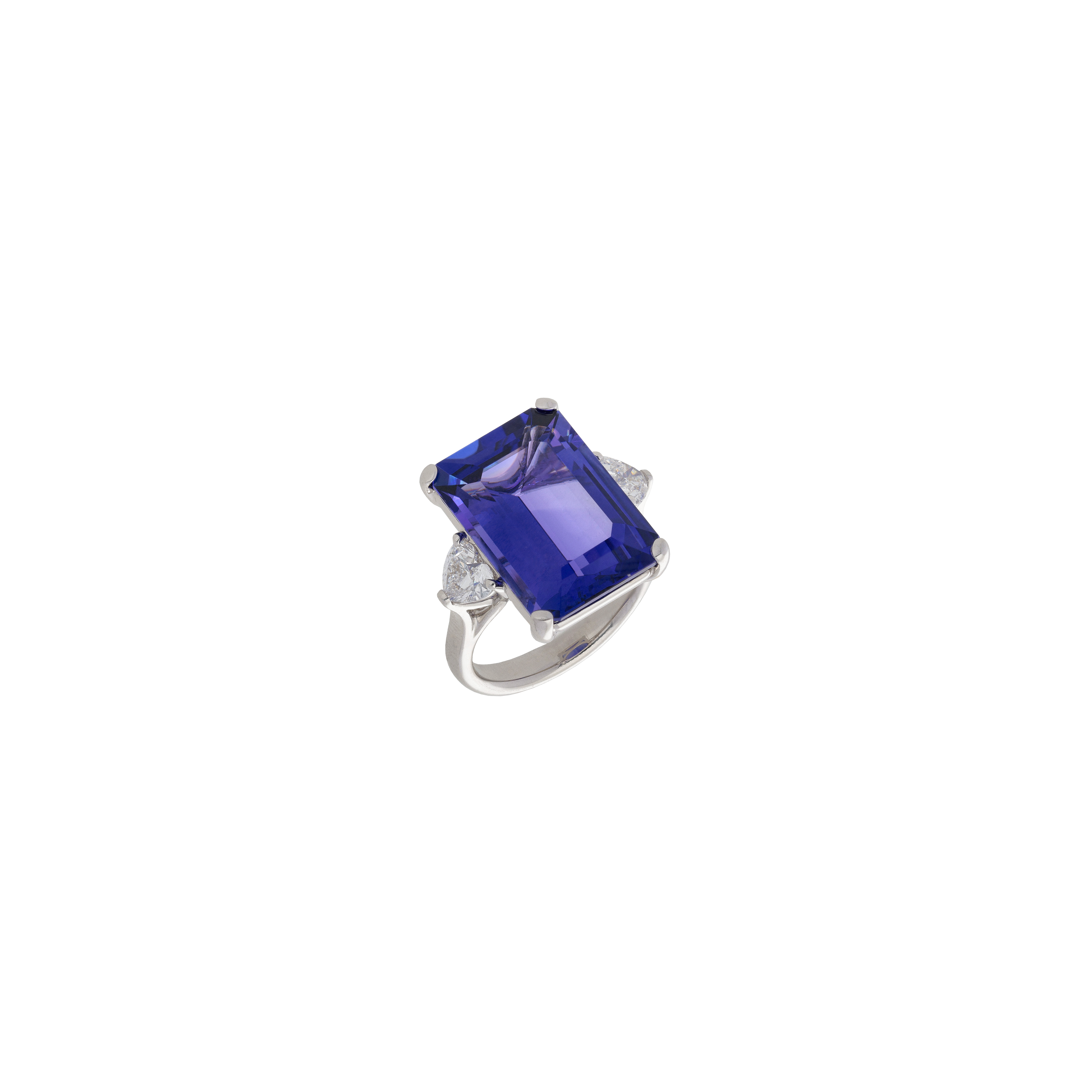 Bartorelli Italian Jewels | ANELLO IN ORO BIANCO CON TANZANITE E DIAMANTI CUORE - 000-5538NS (1)