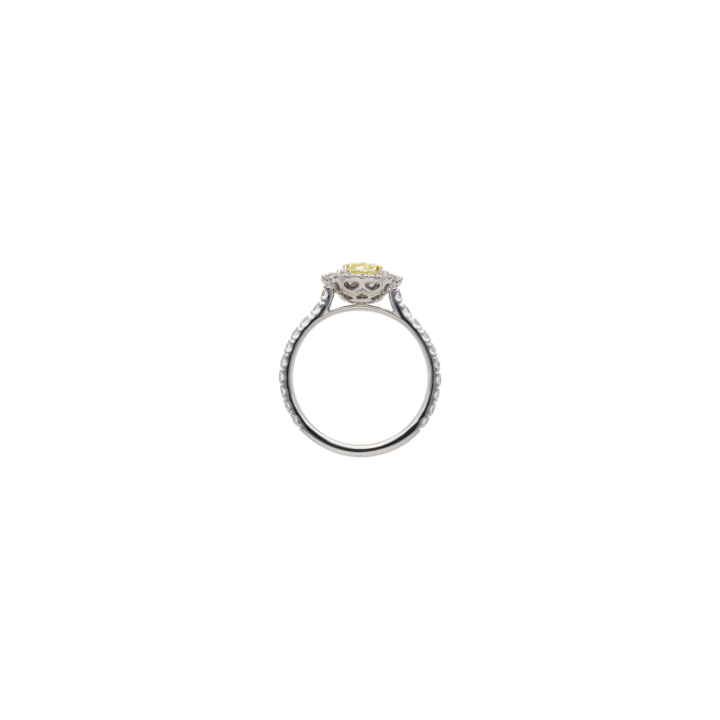 Bartorelli Italian Jewels | ANELLO SOLITARIO IN ORO BIANCO CON DIAMANTE FANCY YELLOW E PAV&Eacute; DI DIAMANTI BIANCHI - 000-4935-326 (3)
