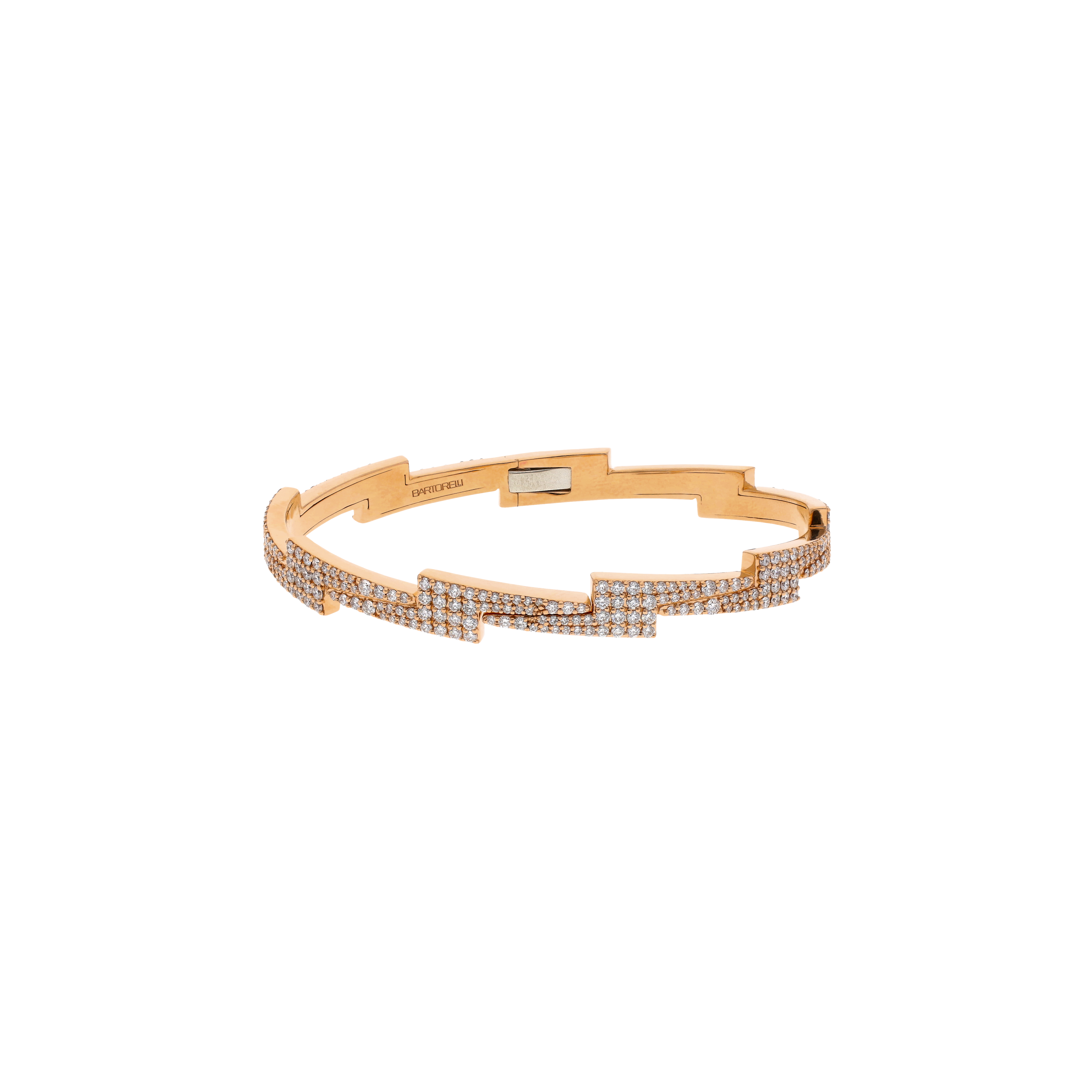 Bartorelli Italian Jewels | BRACCIALE RIGIDO IN ORO ROSA FULL PAVE' DIAMANTI BIANCHI - VB29831DP (1)