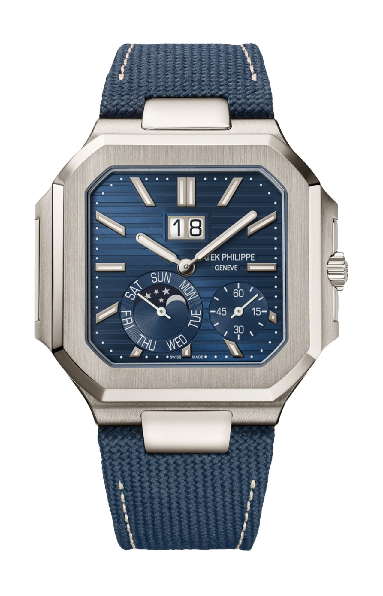 Patek Philippe | CUBITUS GRANDE DATA, GIORNO E FASI LUNARI ISTANTANEI, CARICA AUTOMATICA - 5822P-001 (1)