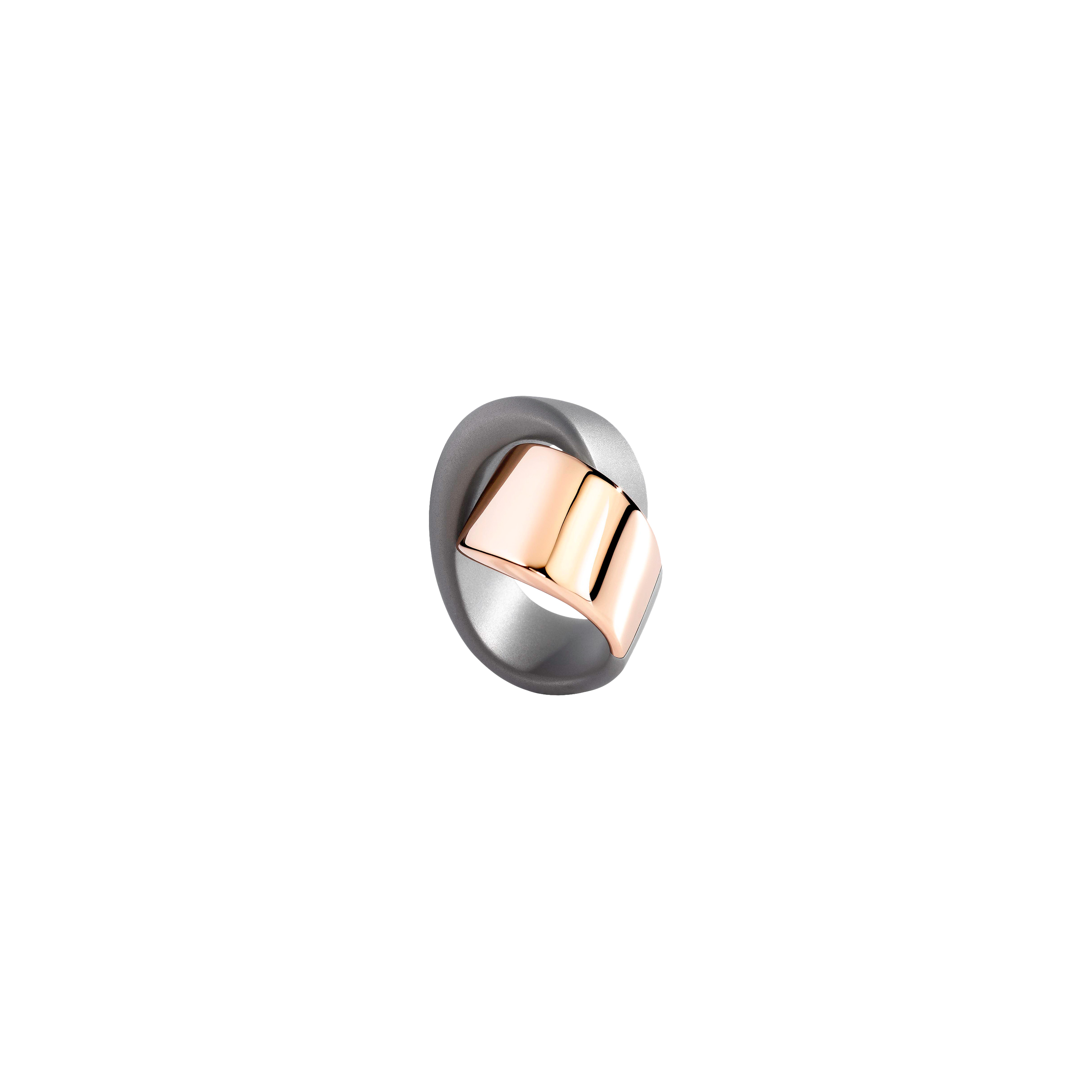 Vhernier | ANELLO ABBRACCIO IN TITANIO E ORO ROSA - T00511A0100 (1)