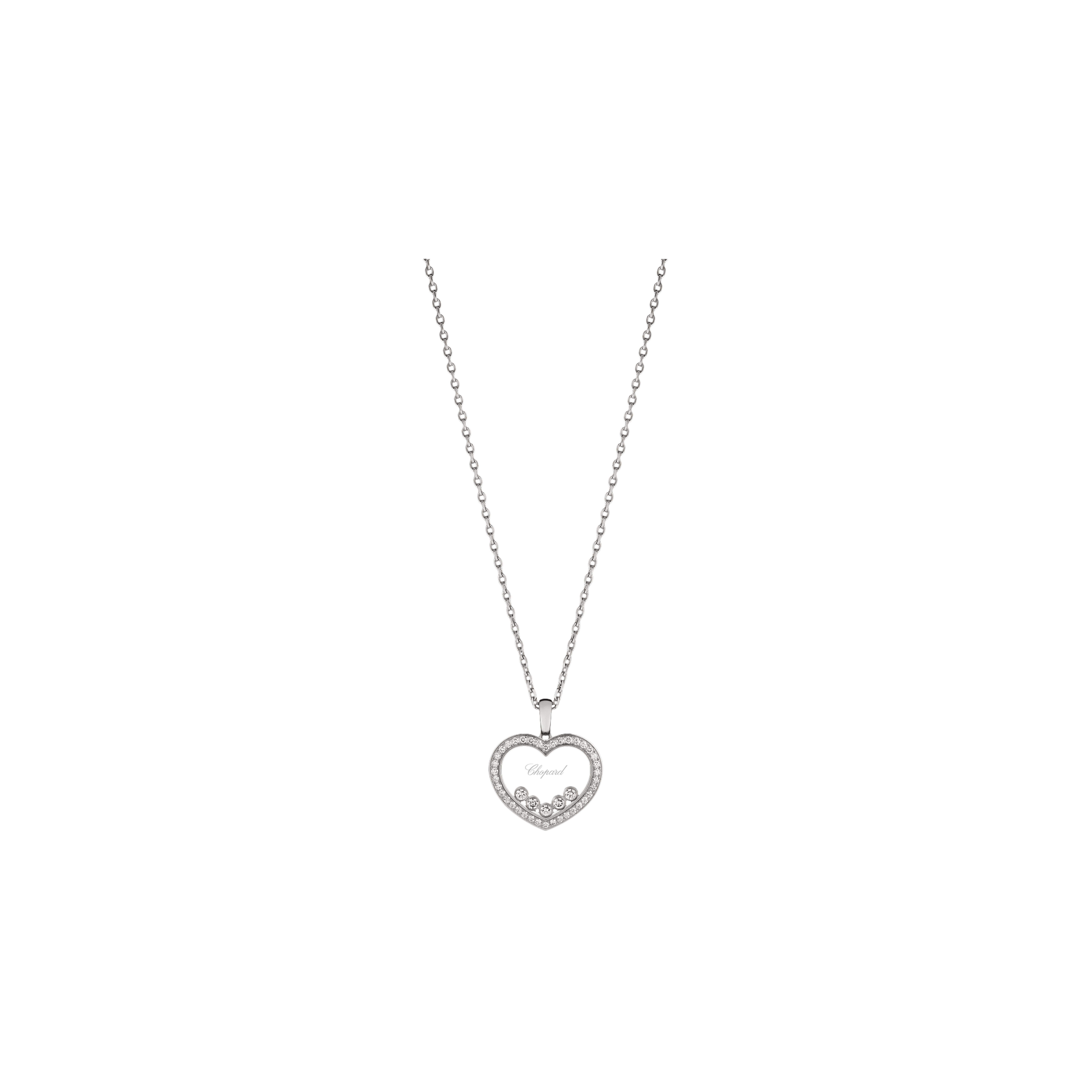 Chopard | CHOPARD - CIONDOLO CON CATENA HAPPY DIAMONDS ICONS ORO BIANCO ETICO, DIAMANTI - 79A038 (1)