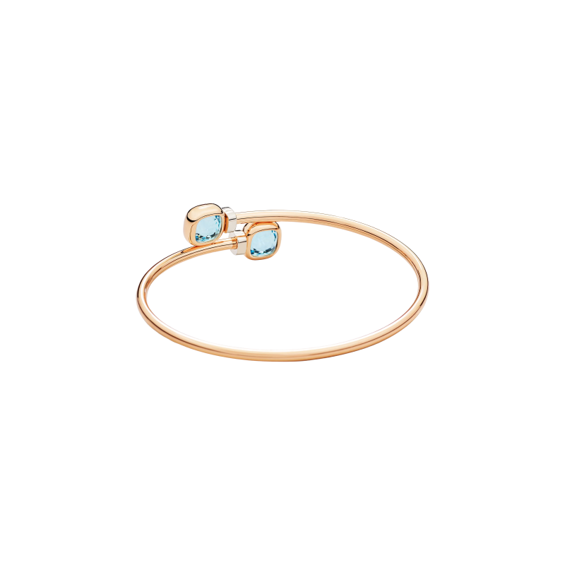 Pomellato | BRACCIALE NUDO MINI ORO ROSA CON TOPAZIO AZZUTTO E BRILLANTI BIANCHI - PBC5020O6WHRDB0YY (3)