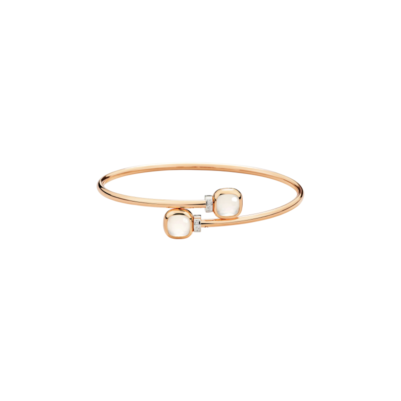 Pomellato | BRACCIALE NUDO MINI ORO ROSA CON TOPAZIO MILKY E DIAMANTI BIANCHI - PBC5020O6WHRDBQLT (2)