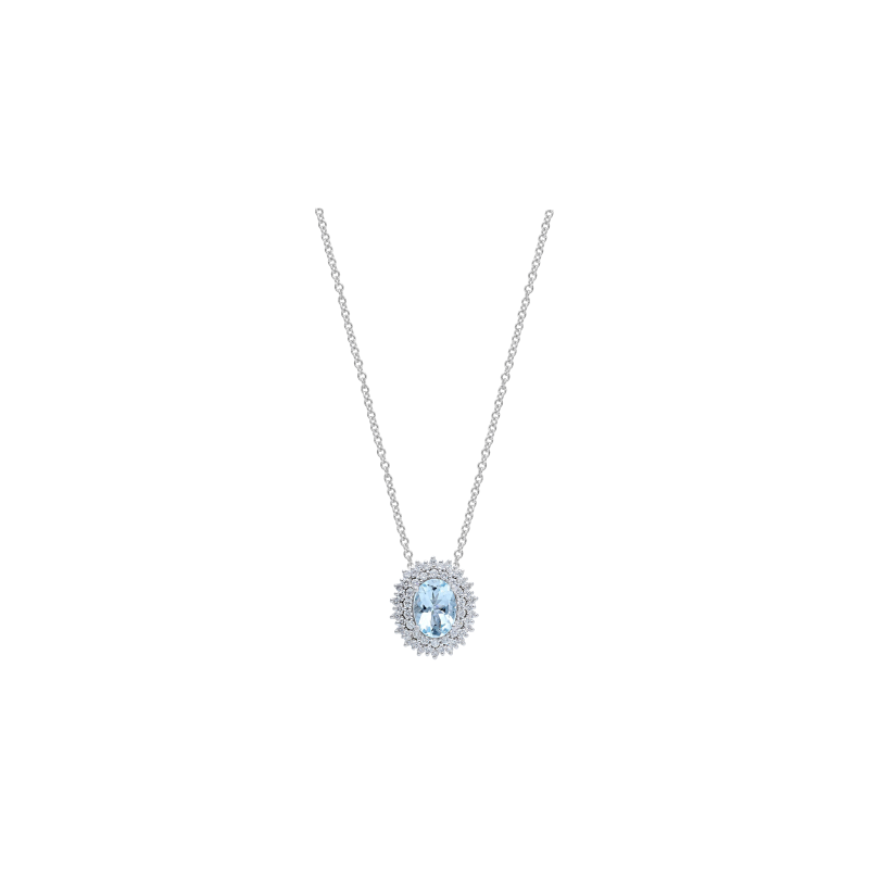 Bartorelli Italian Jewels | GIROCLLO IN ORO BIANCO CON CQUAMARINA E DIAMANTI - 254191 (1)
