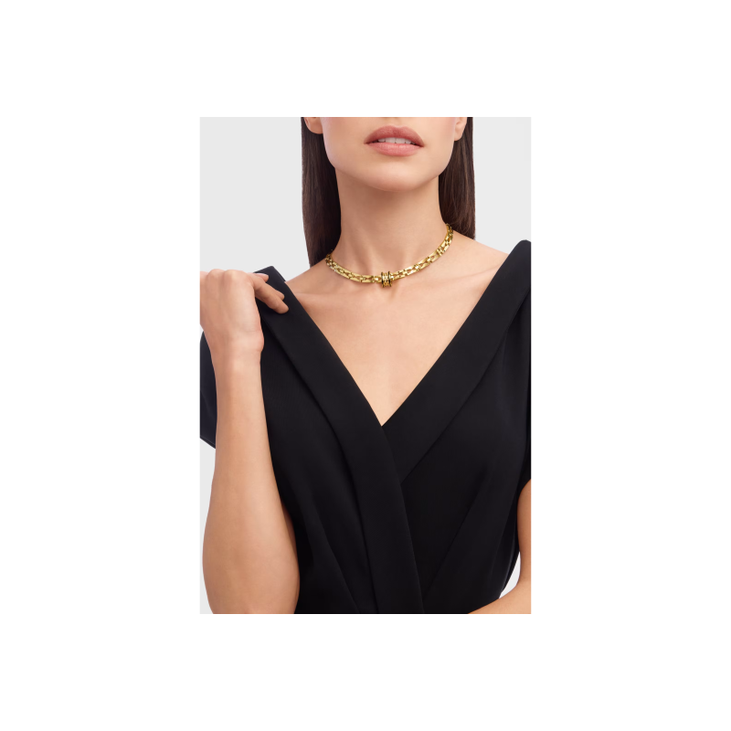 Bulgari | COLLANA B.ZERO1 IN ORO GIALLO CON ELEMENTO ROCK IN CERAMICA NERA - CL860520 (3)