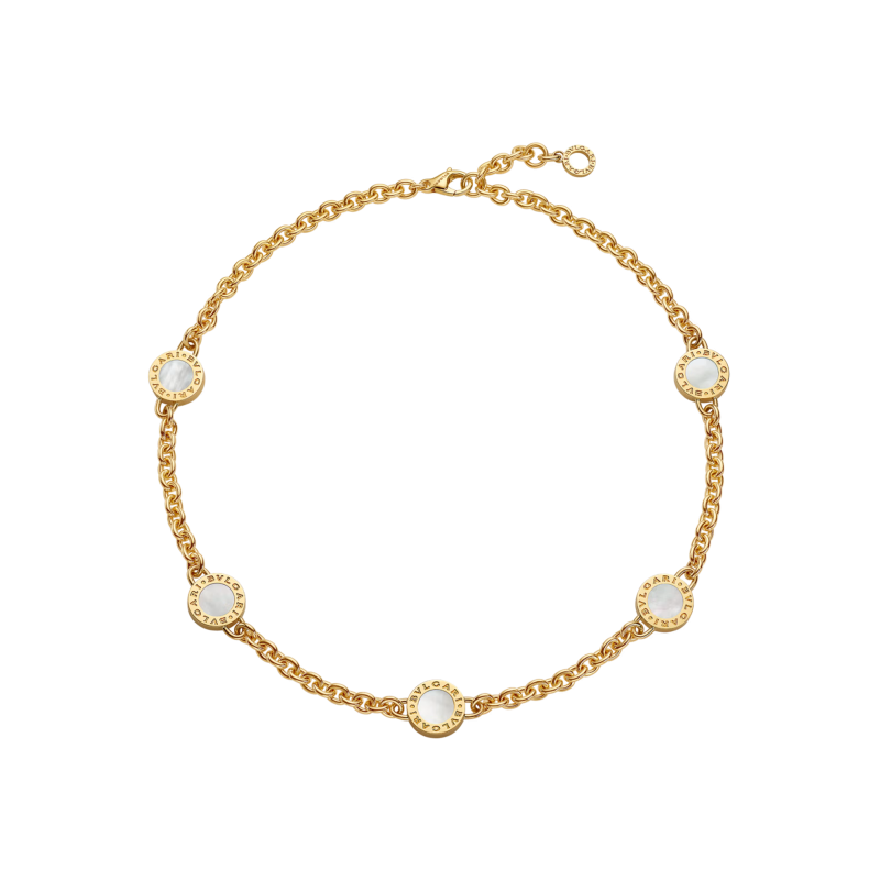 Bulgari | COLLANA BVLGARI BVLGARI 50TH ANNIVERSARY IN ORO GIALLO CON ELEMENTI IN MADREPERLA E ONICE - CL860454 (3)