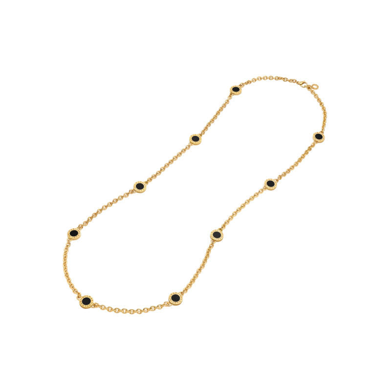 Bulgari | COLLANA SAUTOIR BVLGARI BVLGARI 50TH ANNIVERSARY IN ORO GIALLO CON ELEMENTI IN MADREPERLA E ONICE - CL860487 (3)