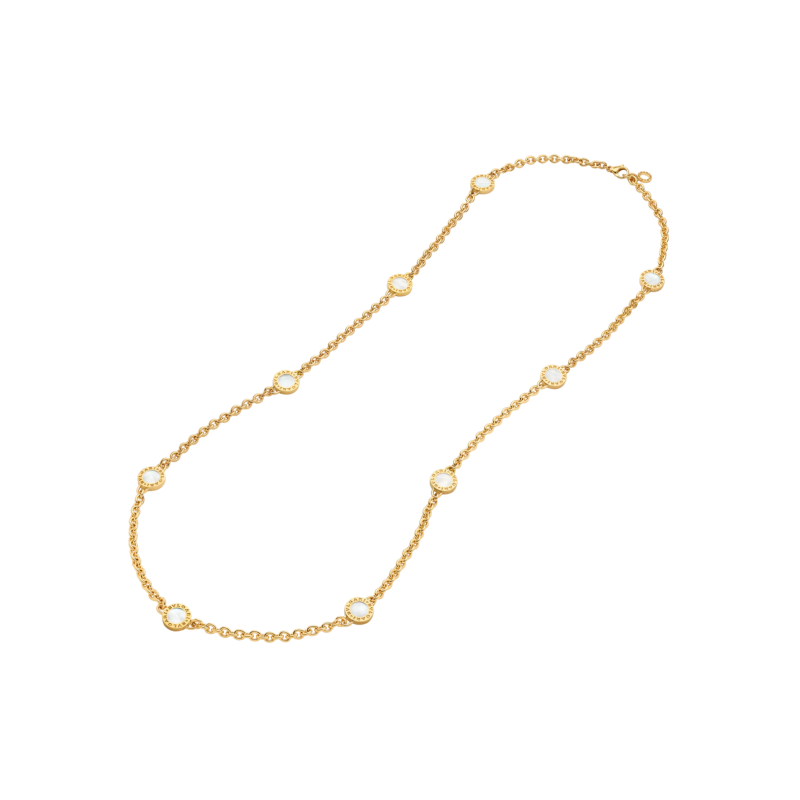 Bulgari | COLLANA SAUTOIR BVLGARI BVLGARI 50TH ANNIVERSARY IN ORO GIALLO CON ELEMENTI IN MADREPERLA E ONICE - CL860487 (4)
