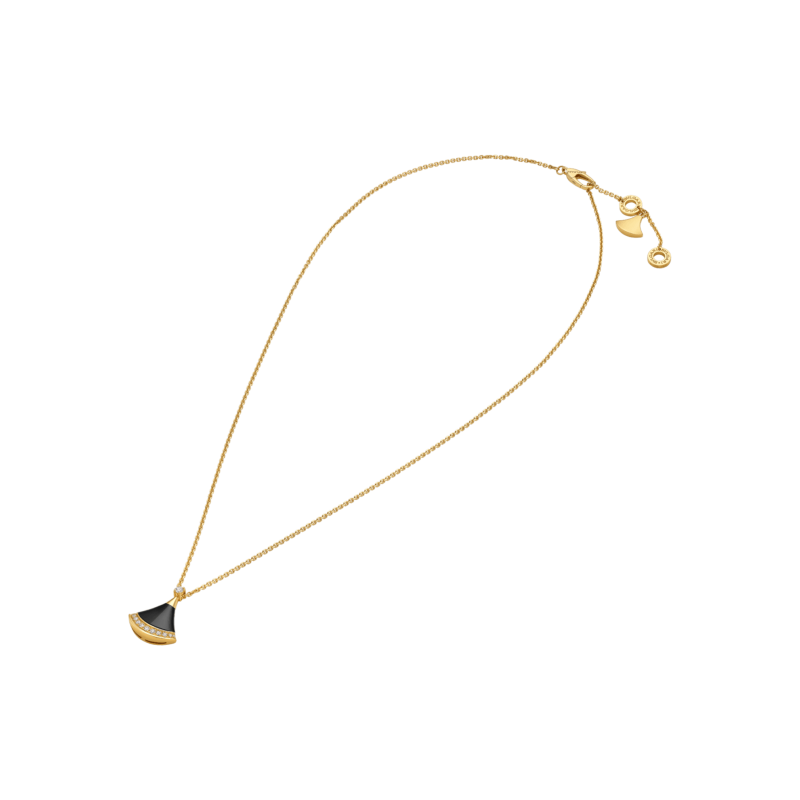 Bulgari | COLLANA DIVAS' DREAM IN ORO ROSA CON ONICE E PAV&Eacute; DI DIAMANTI - CL860377 (2)