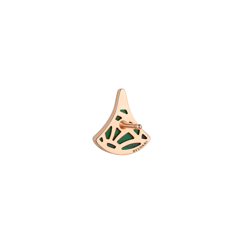 Bulgari | ORECCHINO SINGOLO DIVAS' DREAM IN ORO ROSA CON MALACHITE E DIAMANTI - OR860562 (3)