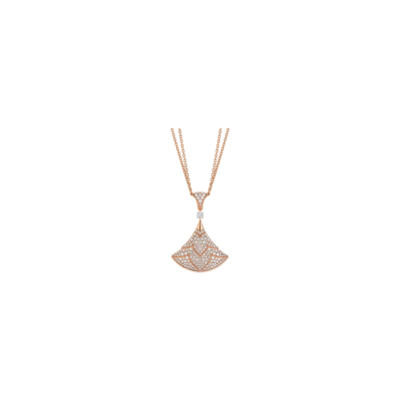 Bulgari | COLLANA DIVAS' DREAM IN ORO ROSA FULL PAV&Eacute; DI DIAMANTI - CL860411 (1)