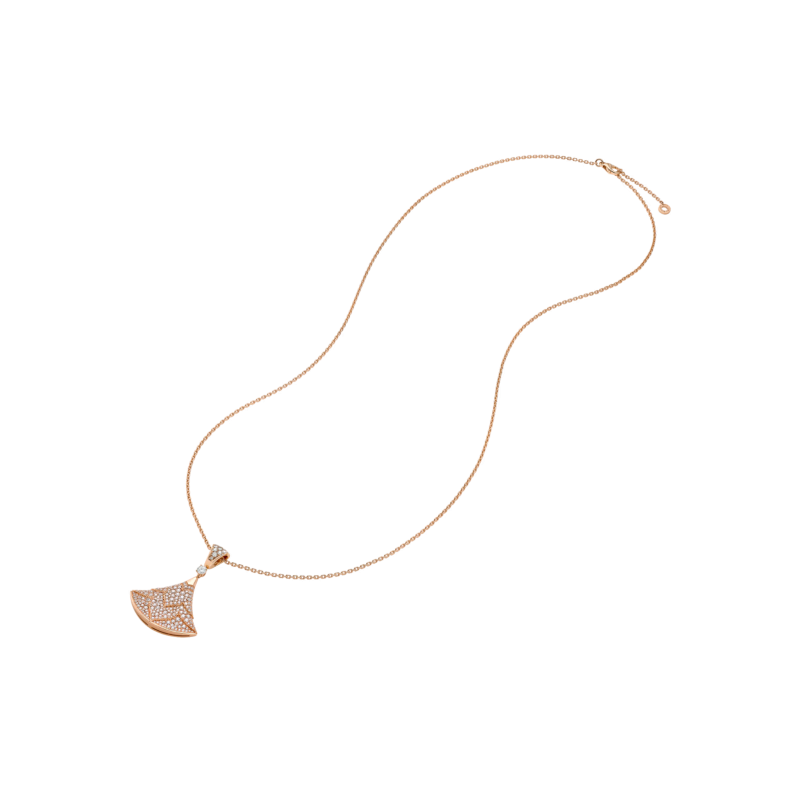 Bulgari | COLLANA DIVAS' DREAM IN ORO ROSA FULL PAV&Eacute; DI DIAMANTI - CL860411 (2)